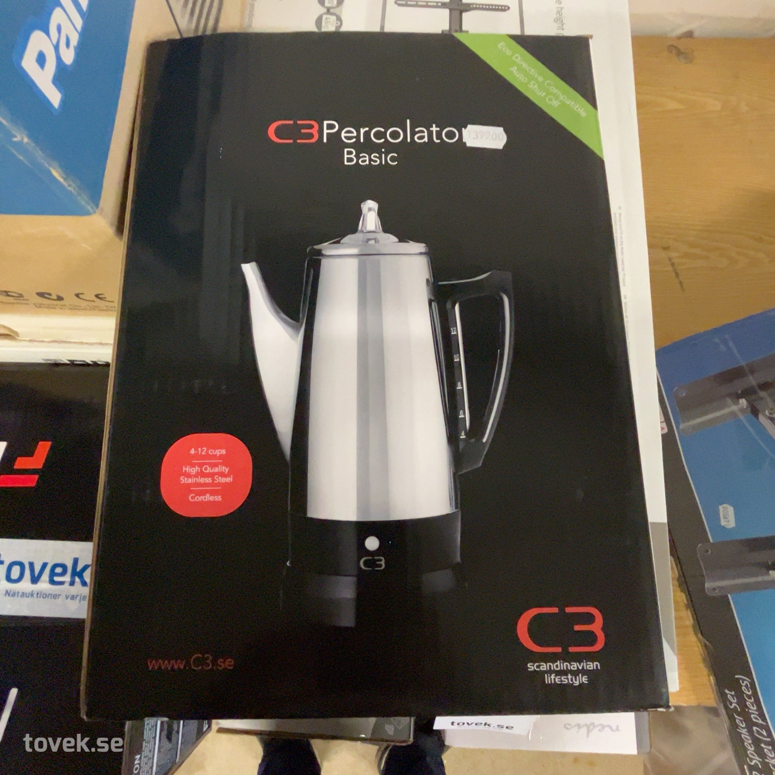 C3 Percolator Basic, en sladdlös perkolator