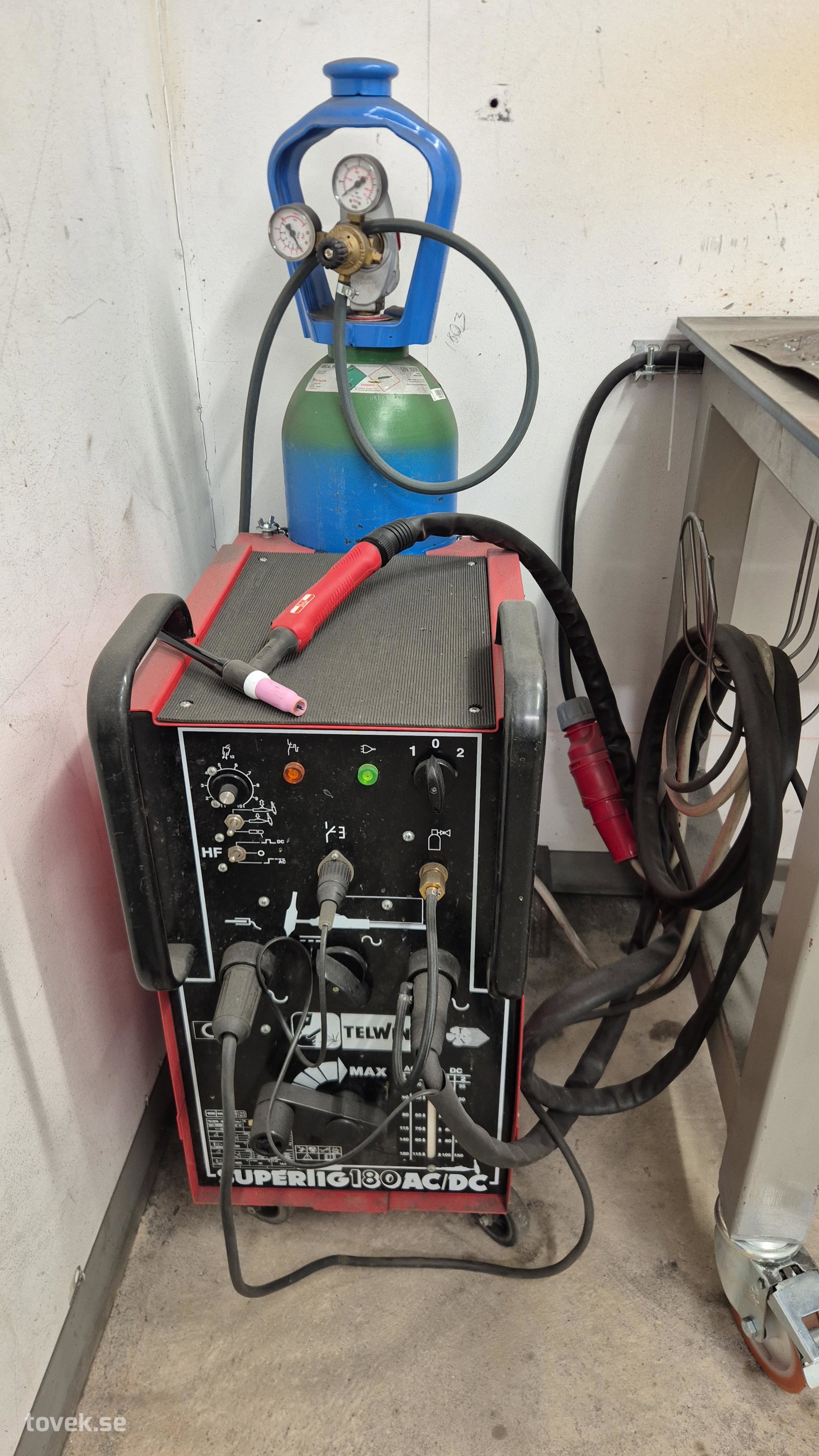 Tigsvets AC/DC med nytt slangpaket. Telwin Supertig 180 AC/DC