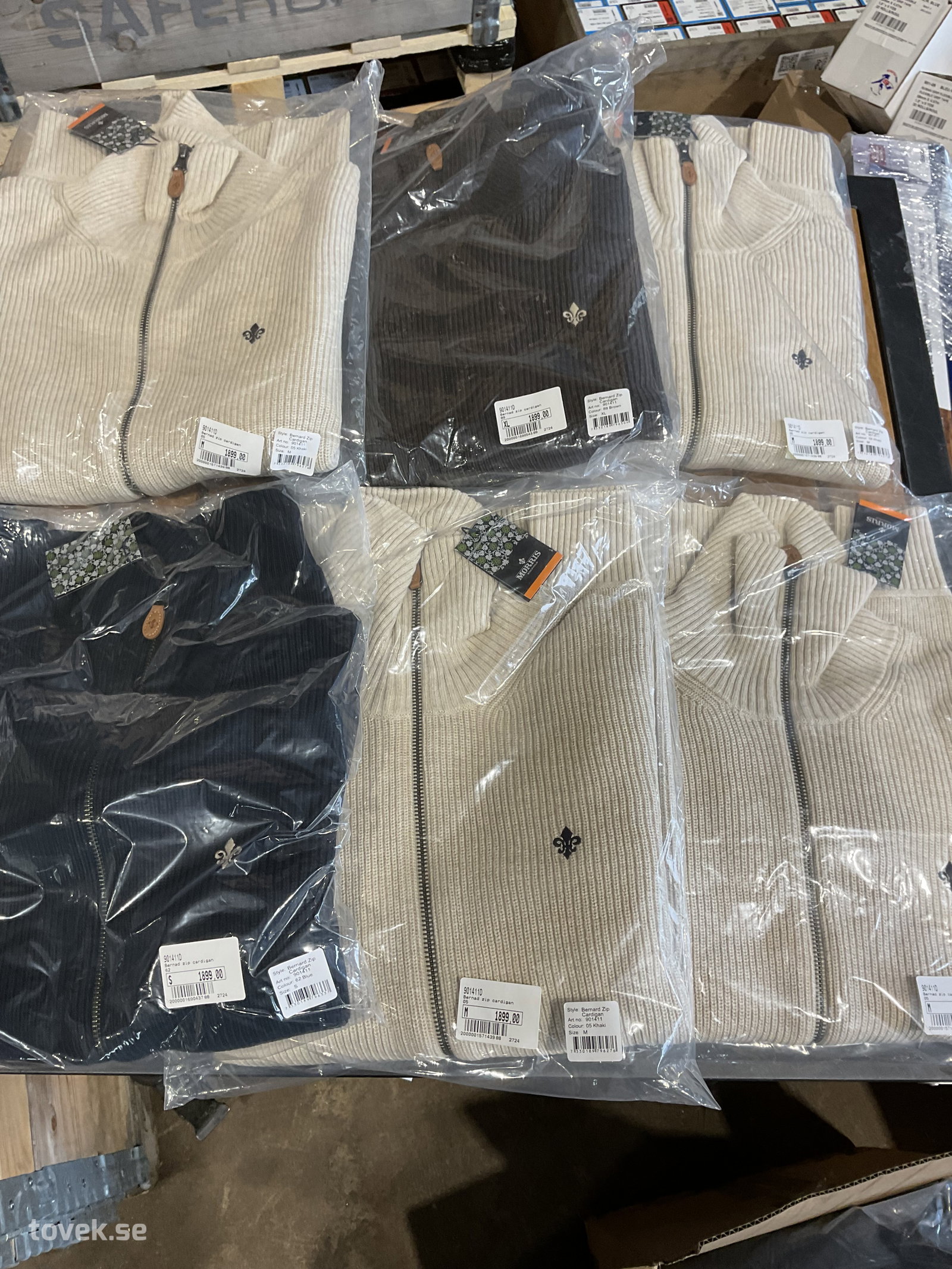 Zip cardigan Bernard 6 st 