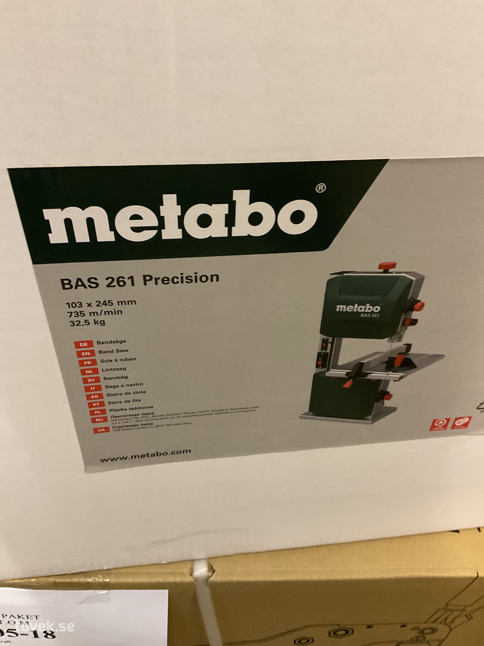 Bandsåg Metabo, ny i kartong