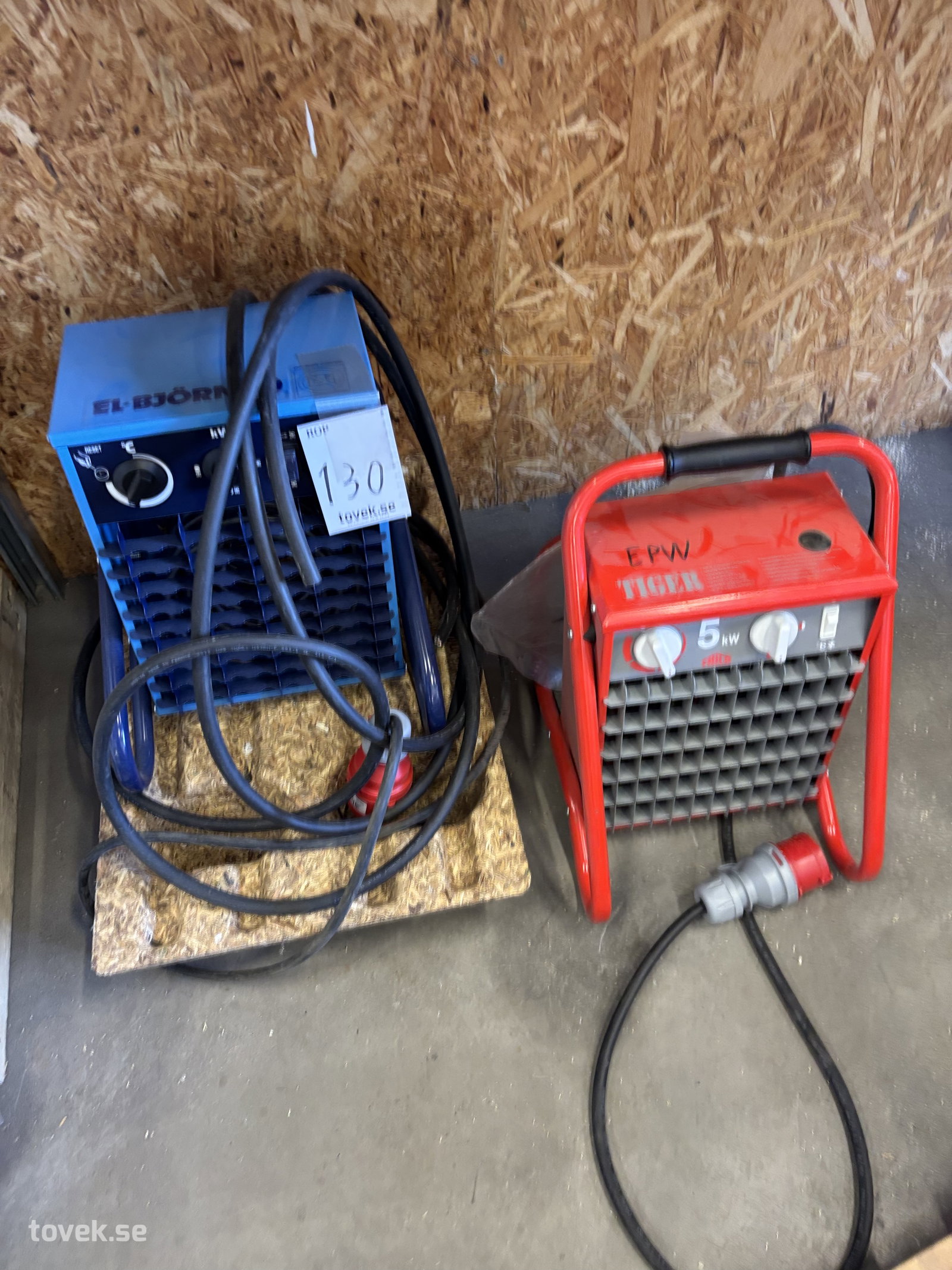 Byggfläktar 5 kW 2 st fina 
