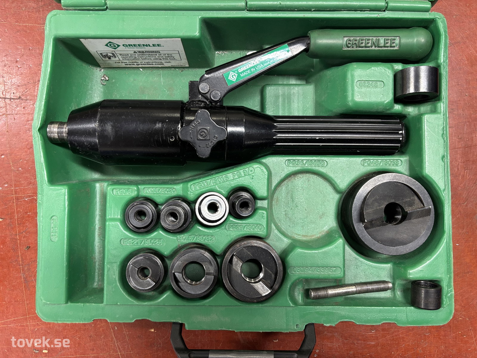 Hydraulisk hålstanssats, Greenlee 7804E