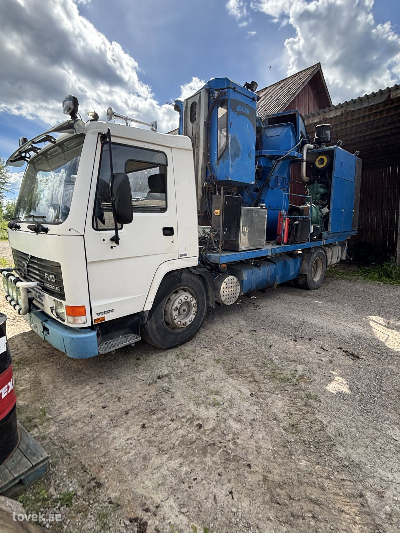 Volvo FL10 4X2, 1990, Manuell/Tillsats, med flisaggregat