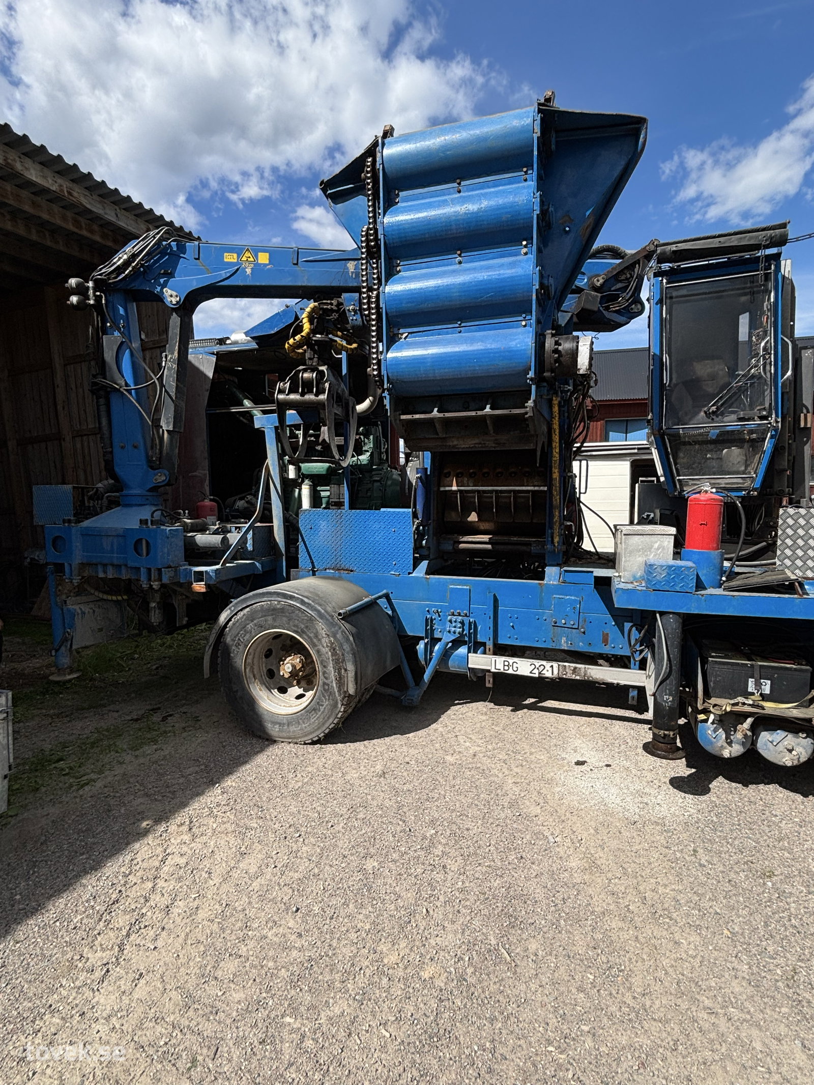 Volvo FL10 4X2, 1990, Manuell/Tillsats, med flisaggregat