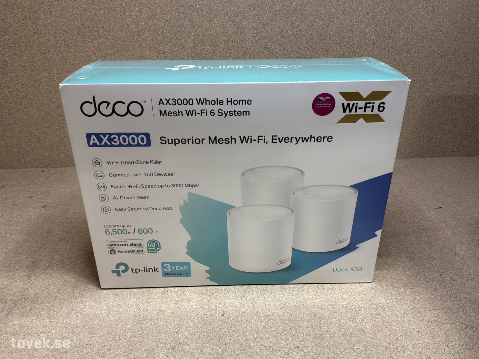 TP-Link Deco AX3000 Whole Home Mesh WiFi 6 System på auktion i Ätran hos Toveks Auktioner