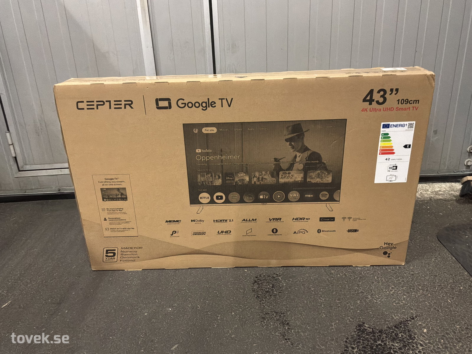 Tv 43”, Google TV Cepter, CR43EU6002A på auktion i Ätran hos Toveks Auktioner