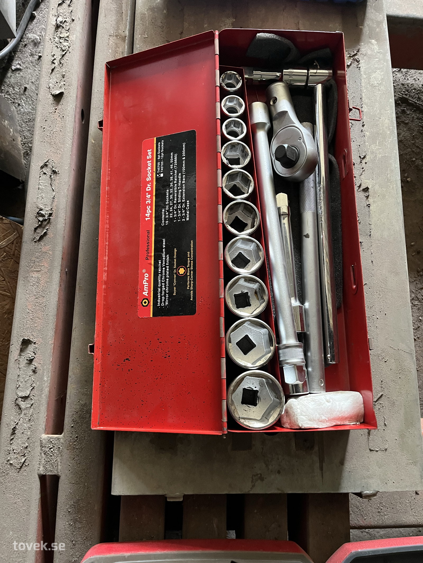 AmPro 14-delars 3/4" hylsnyckelsats