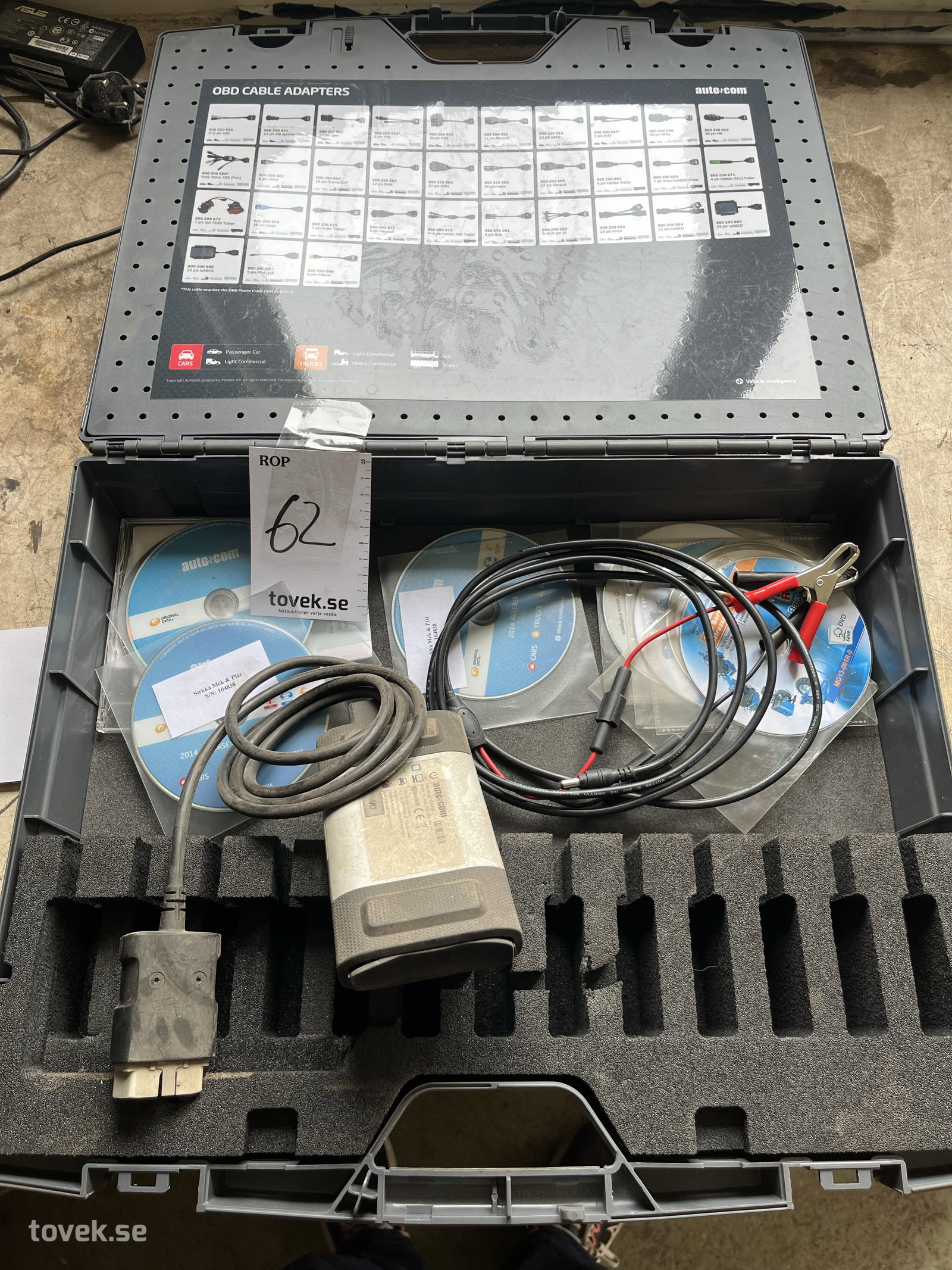 Diagnostikutrustning Autocom OBD-kabeladapter och diagnosenhet