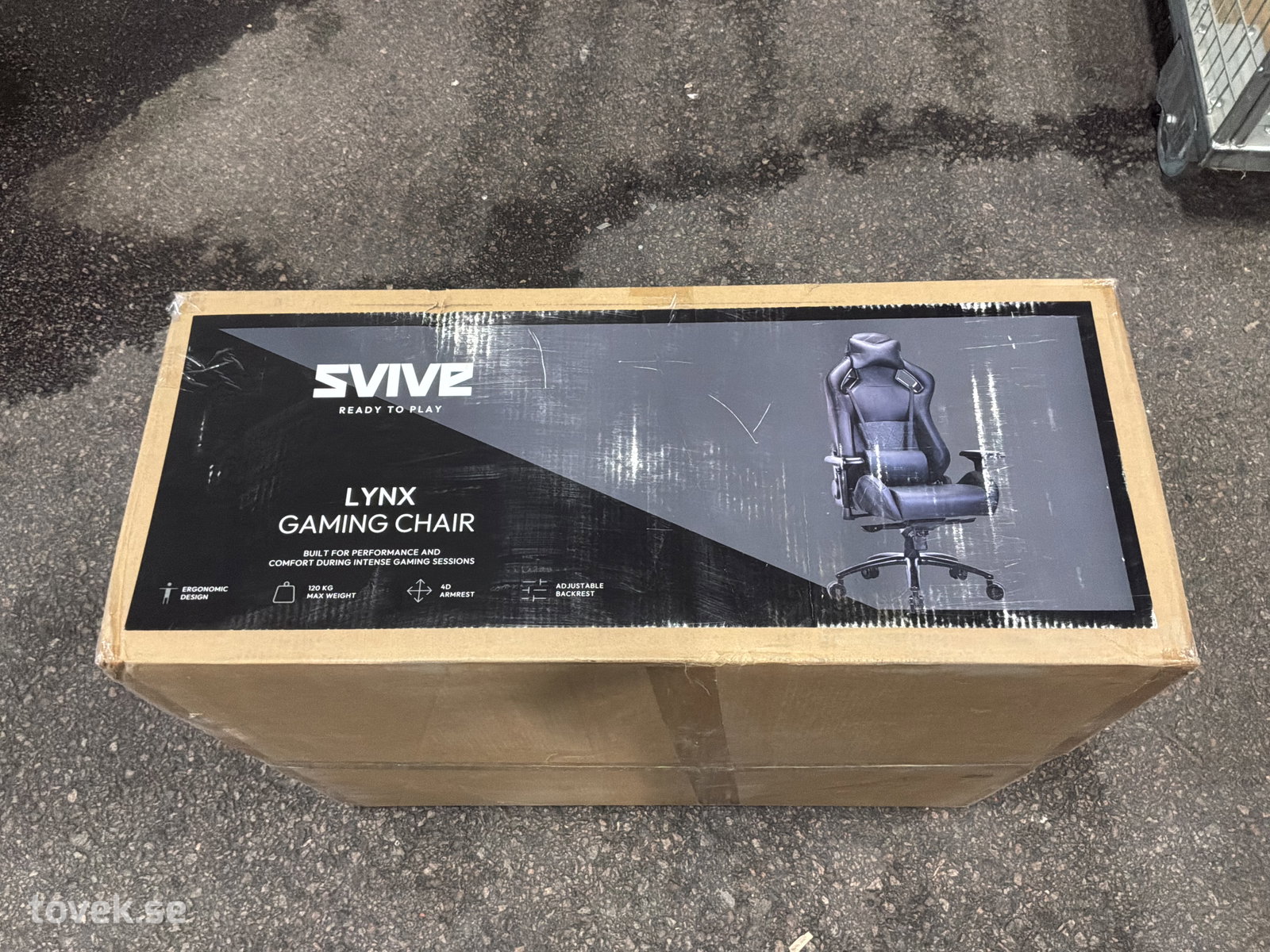 Gamingstol, Svive, Lynx, bruten förpackning på auktion i Ätran hos Toveks Auktioner