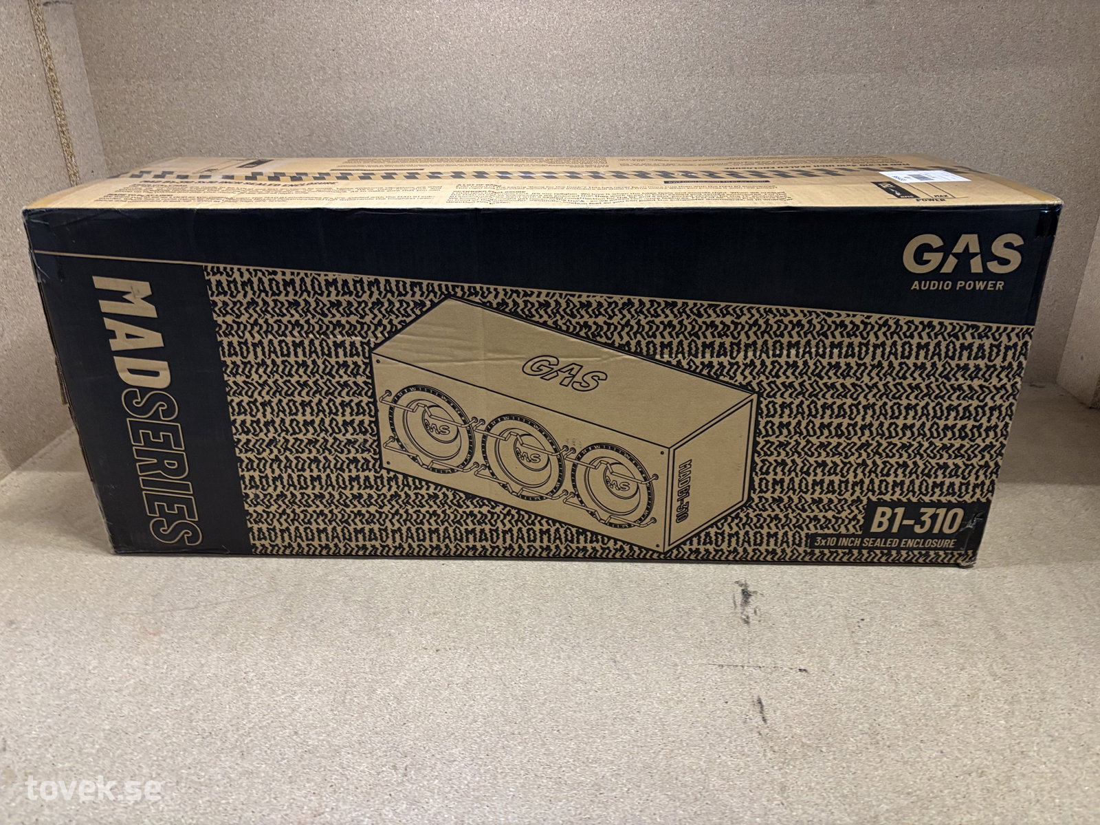 Baslåda GAS Audio Power MadSeries B1-310 på auktion i Ätran hos Toveks Auktioner
