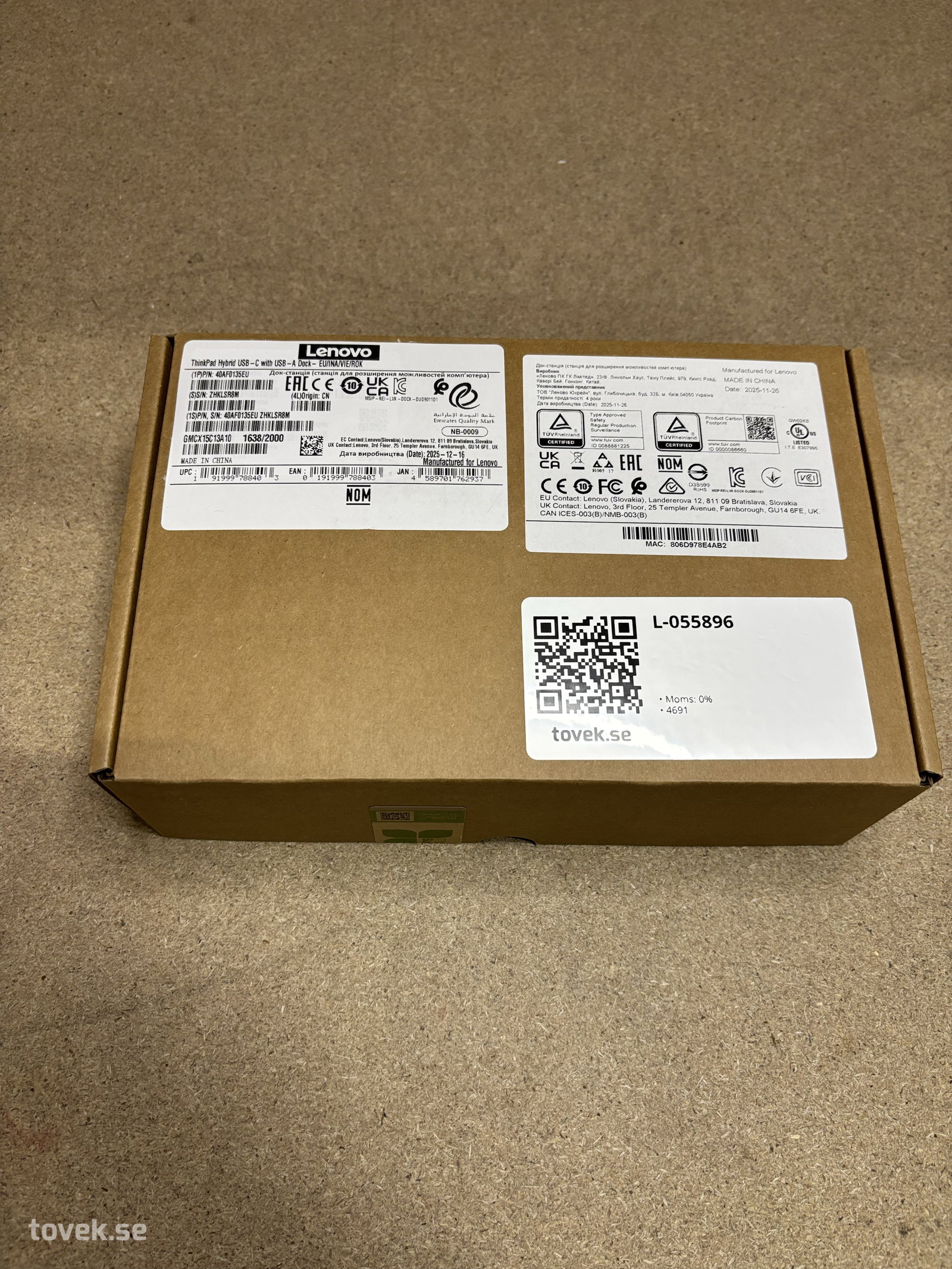 A Dock Lenovo ThinkPad Hybrid USB-C och USB-A på auktion i Ätran hos Toveks Auktioner