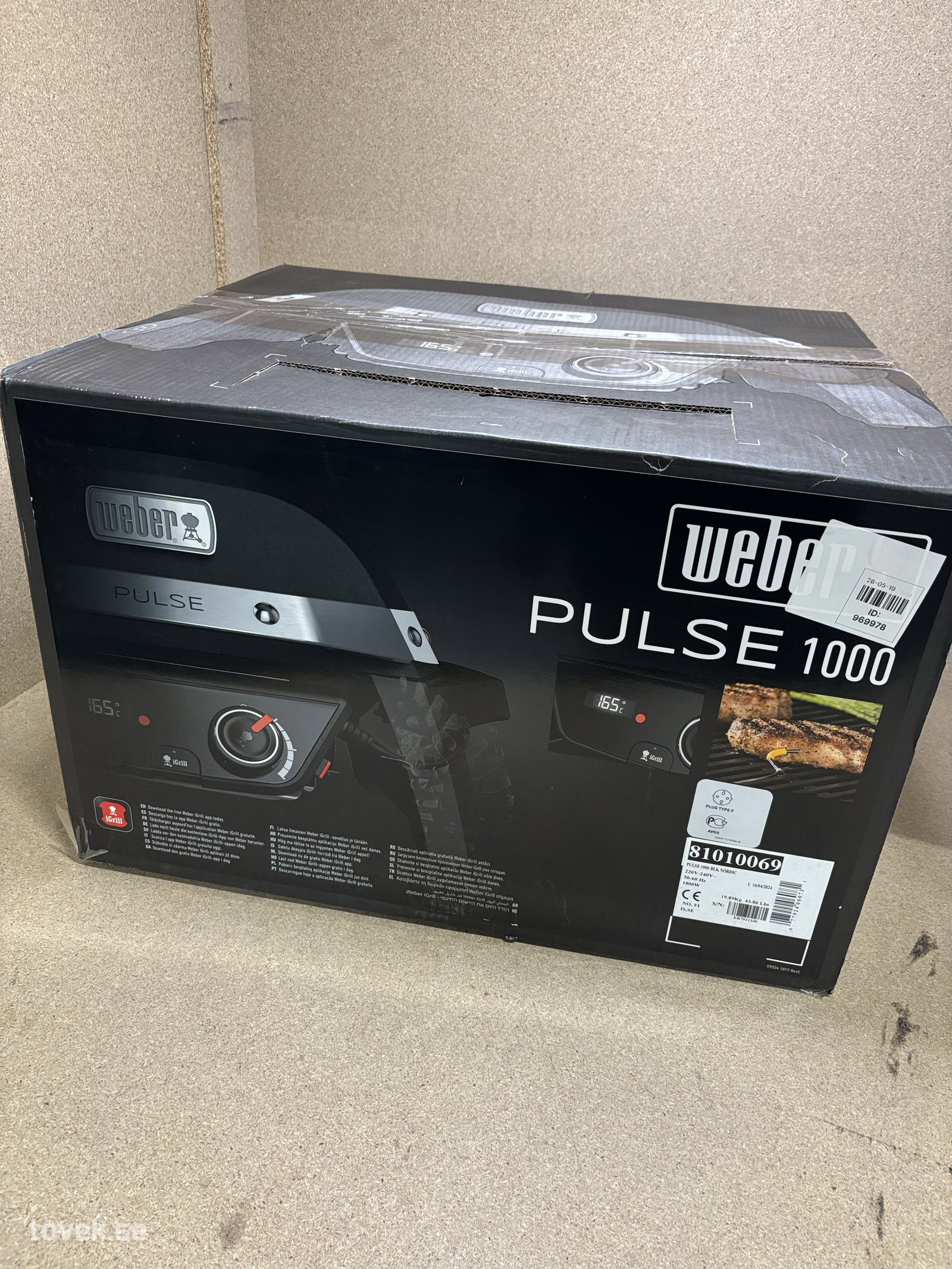 Elgrill Weber Pulse 1000 på auktion i Ätran hos Toveks Auktioner