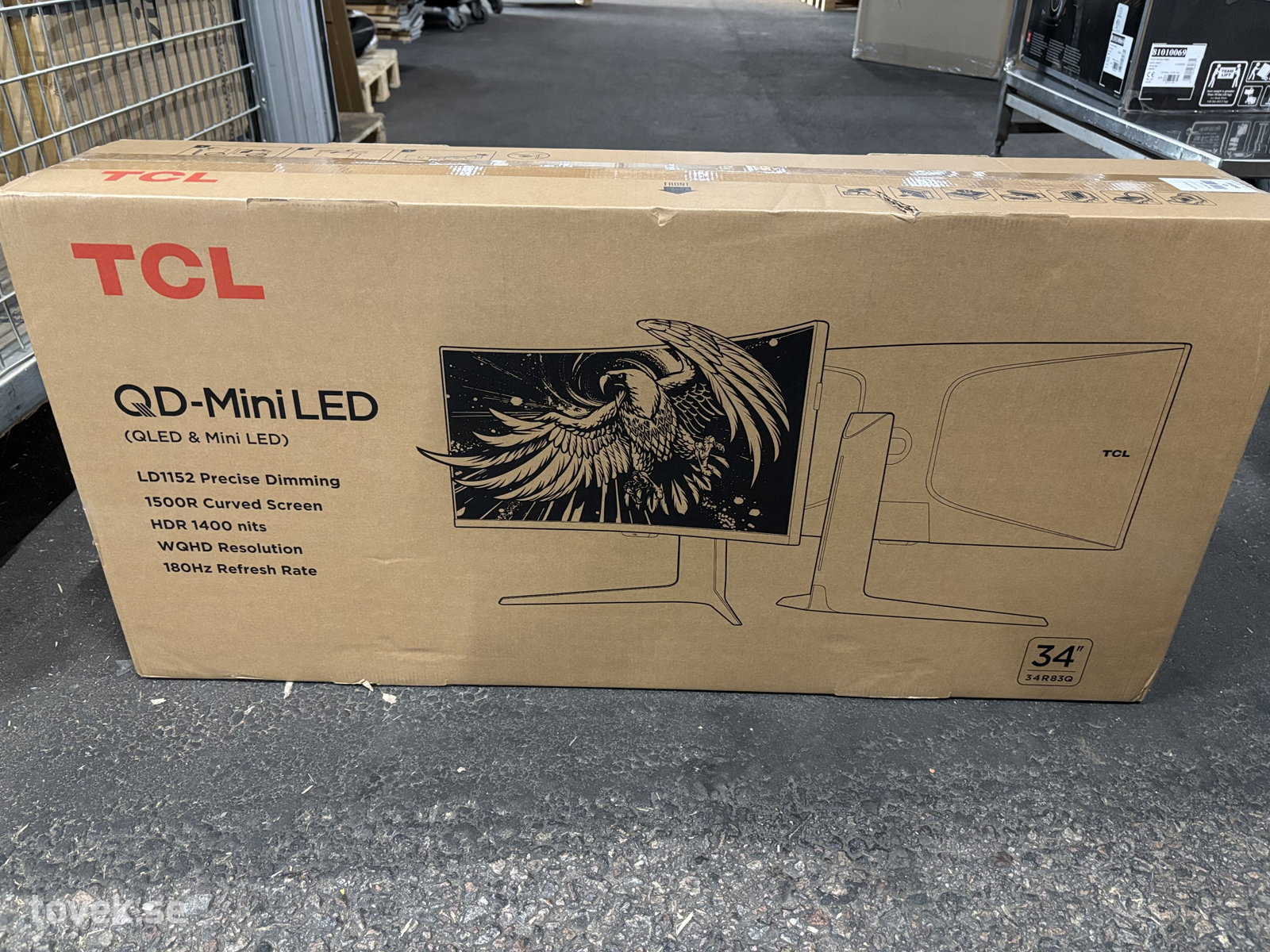 Monitor 34” TCL QD-Mini LED, 34R83Q på auktion i Ätran hos Toveks Auktioner