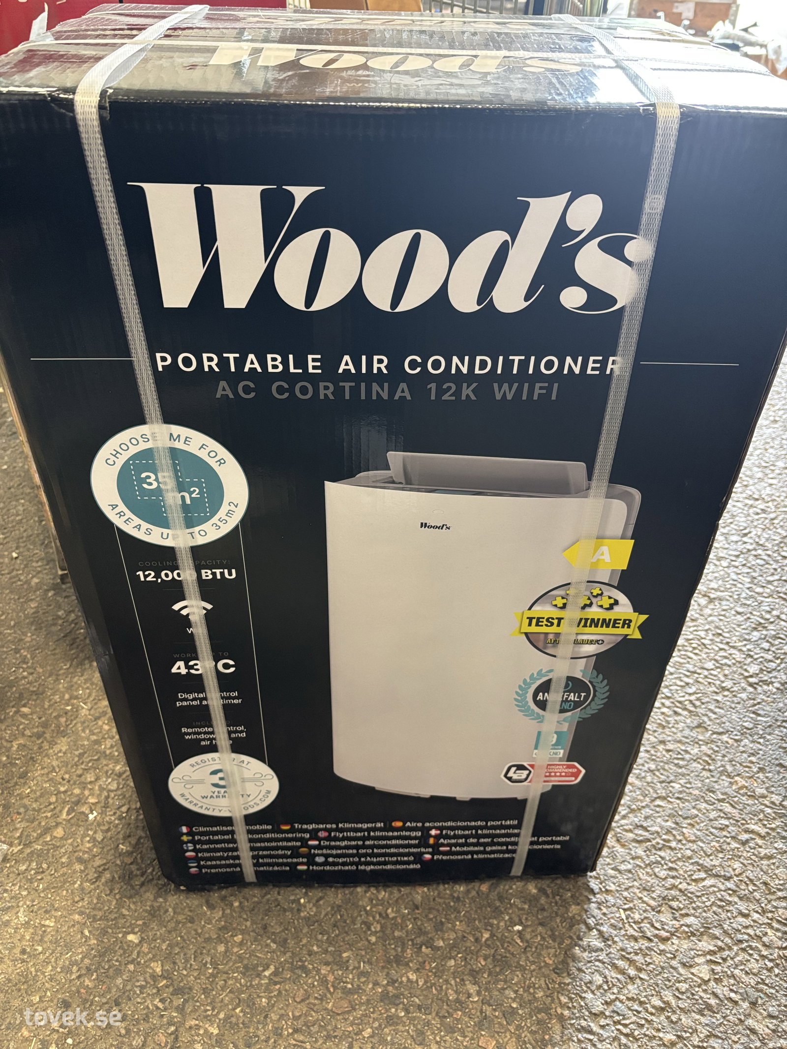 Wood’s Portabel Air Conditioner AC Cortina 12K WIFI på auktion i Ätran hos Toveks Auktioner