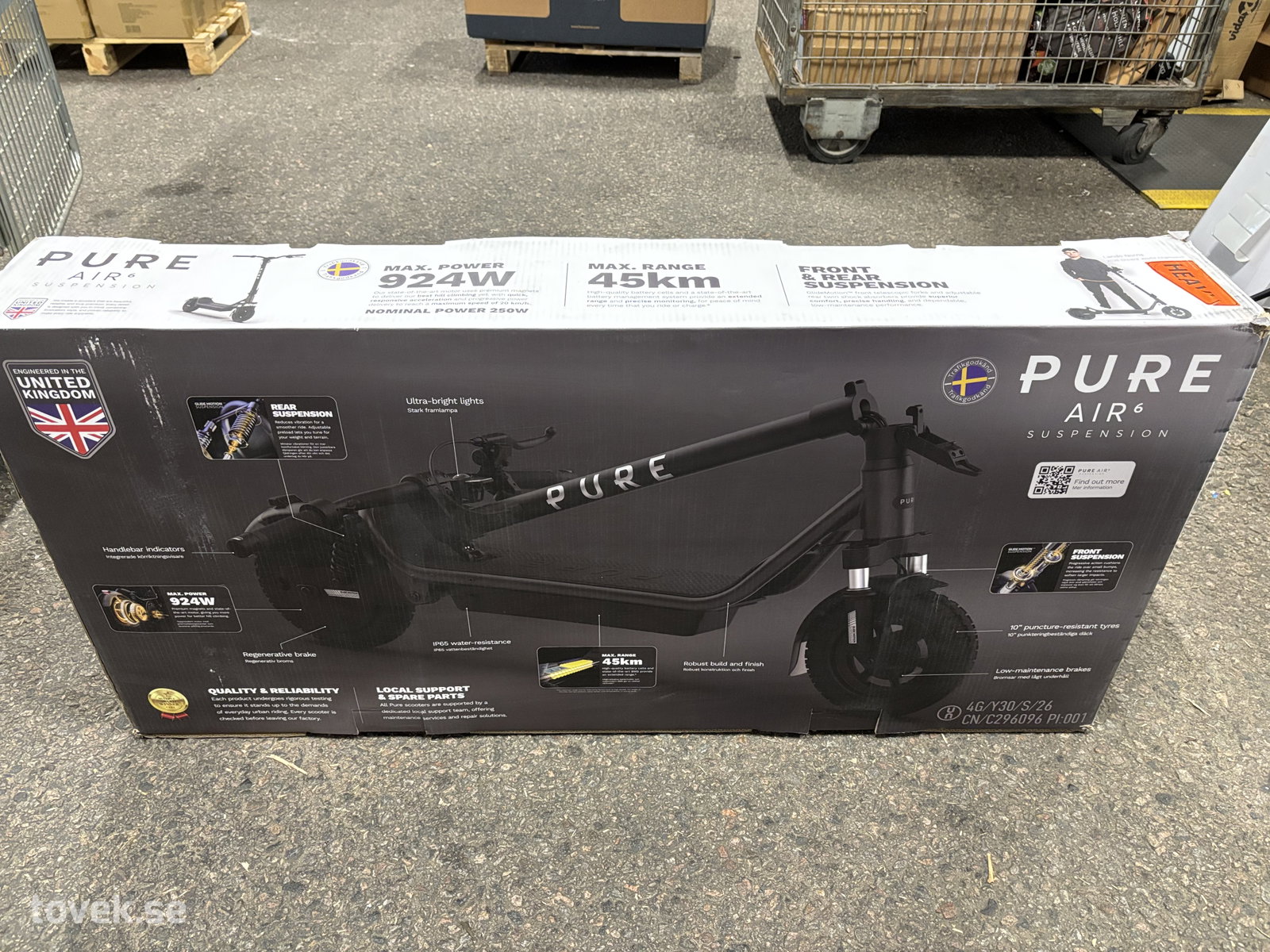 Elsparkcykel Pure Air 6 Suspension på auktion i Ätran hos Toveks Auktioner