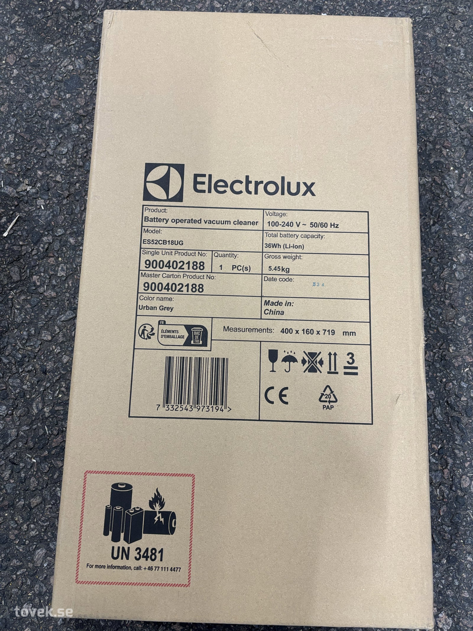Skaftdammsugare Electrolux ES52CB18UG på auktion i Ätran hos Toveks Auktioner