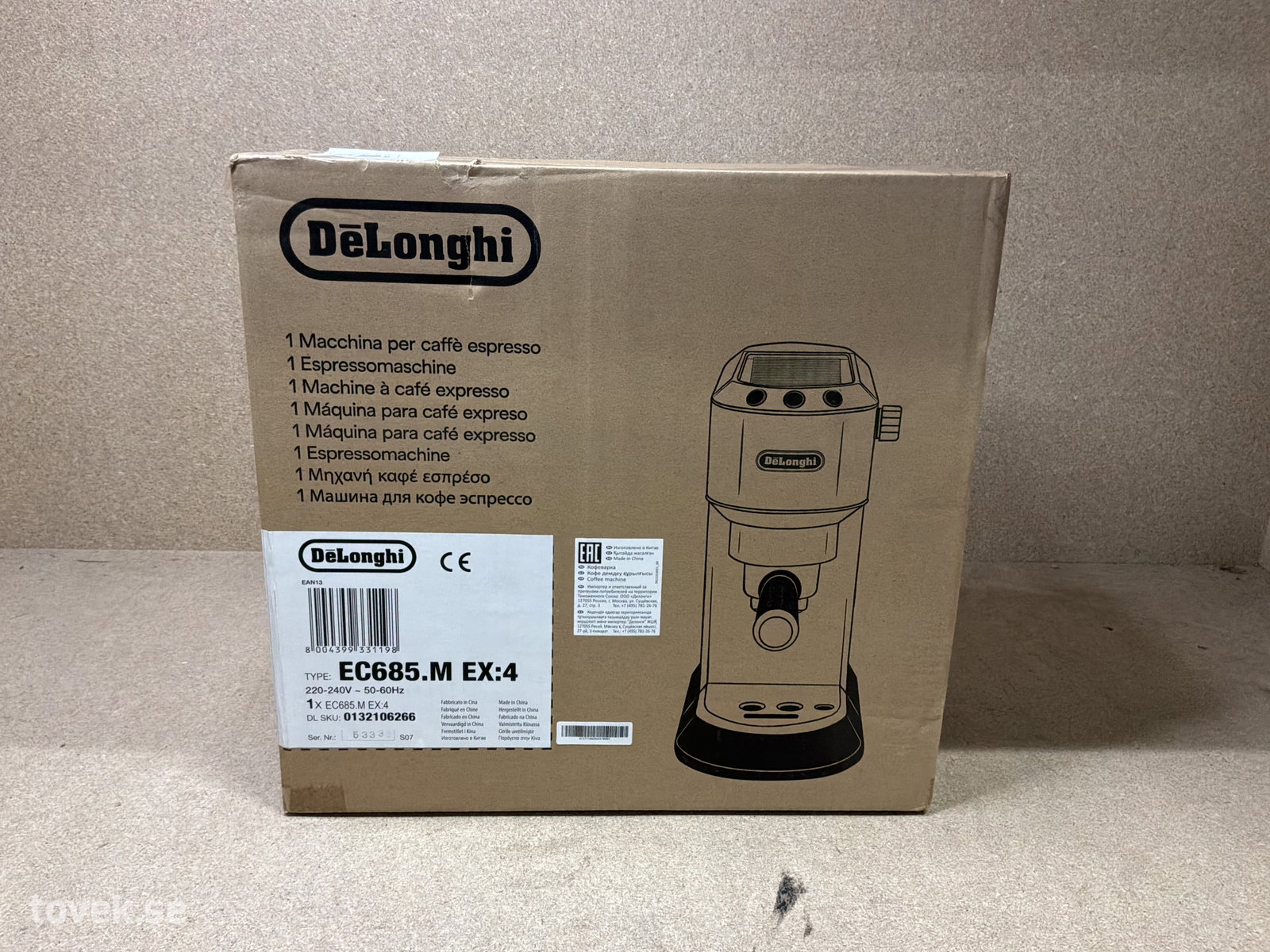 Espressomaskin, DeLonghi, EC685.M på auktion i Ätran hos Toveks Auktioner
