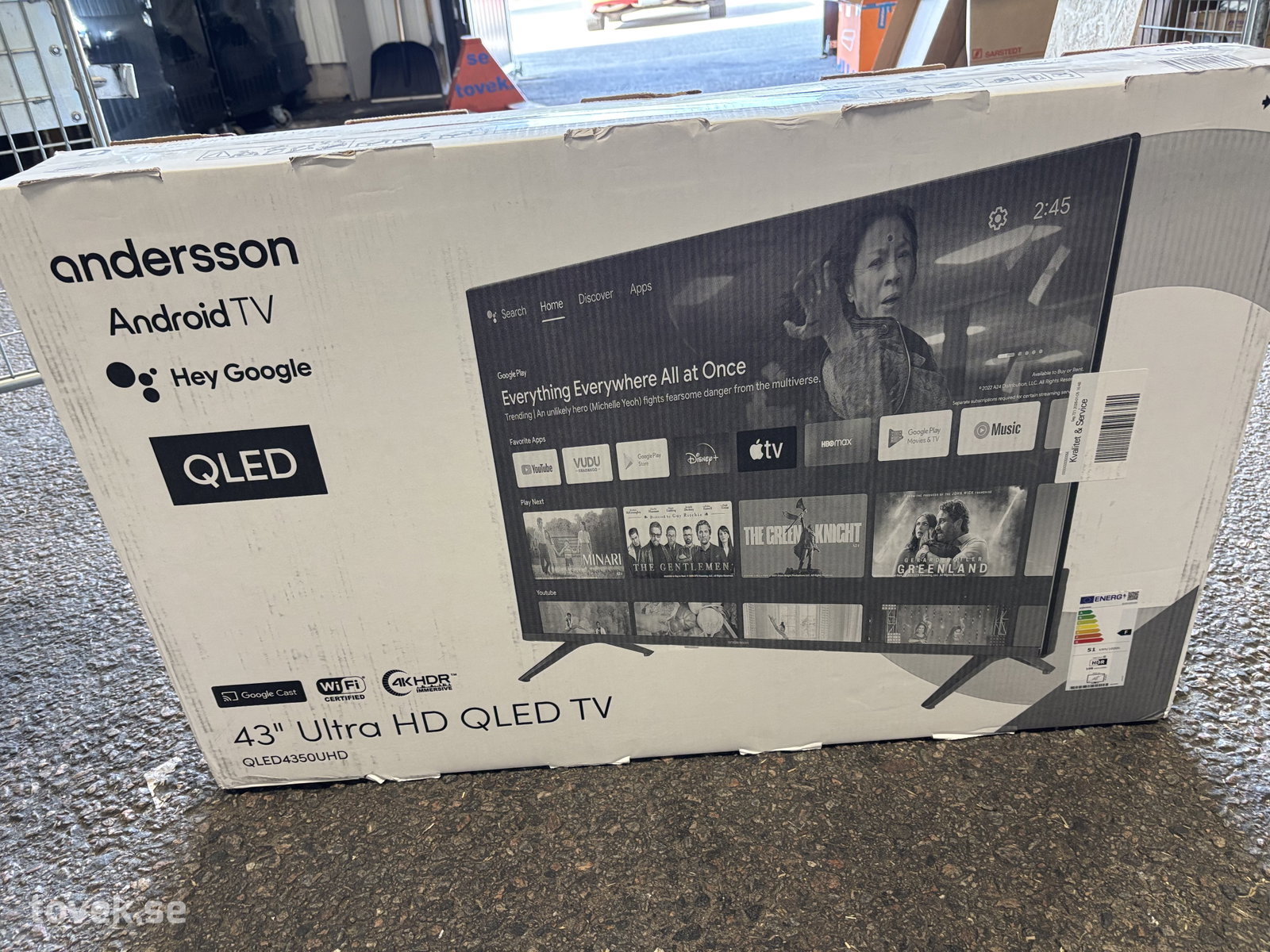 Tv 43” andersson Ultra HD QLED TV, QLED4350UHD på auktion i Ätran hos Toveks Auktioner