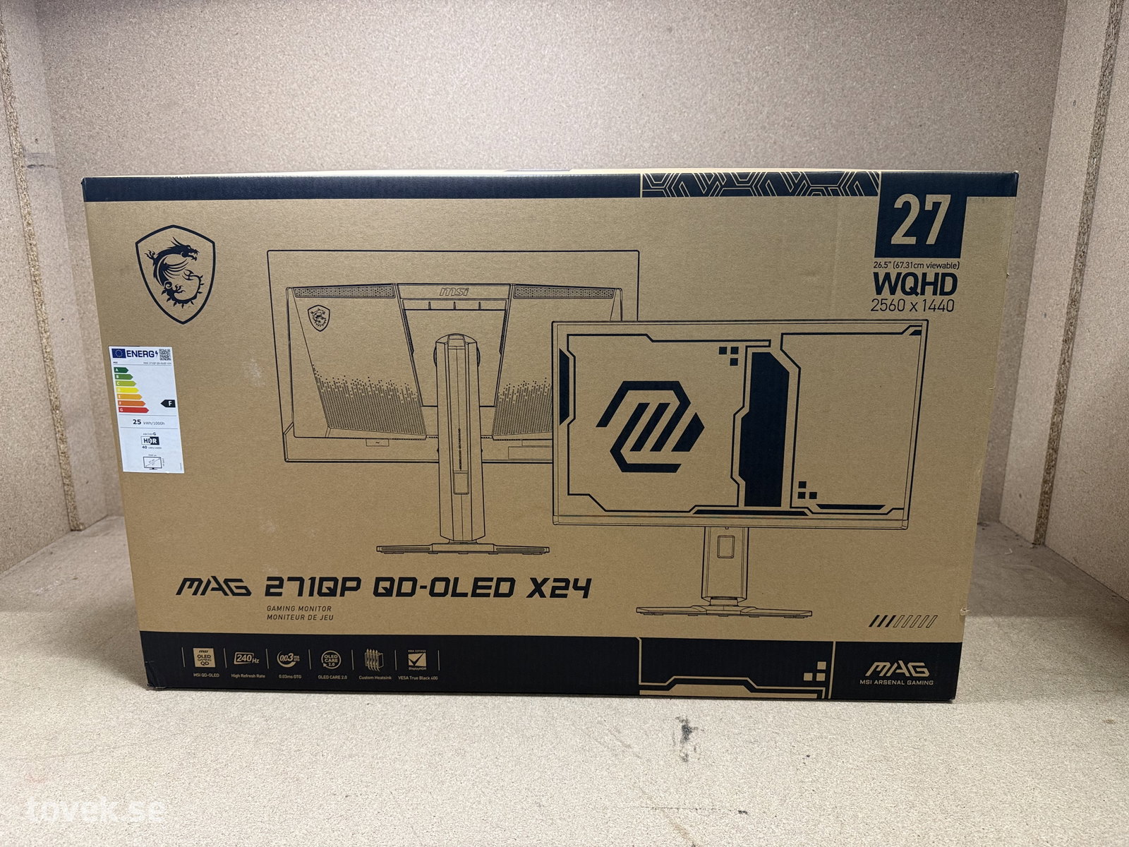 Gamingskärm, MSI, MAG 271QPX QD-OLED på auktion i Ätran hos Toveks Auktioner
