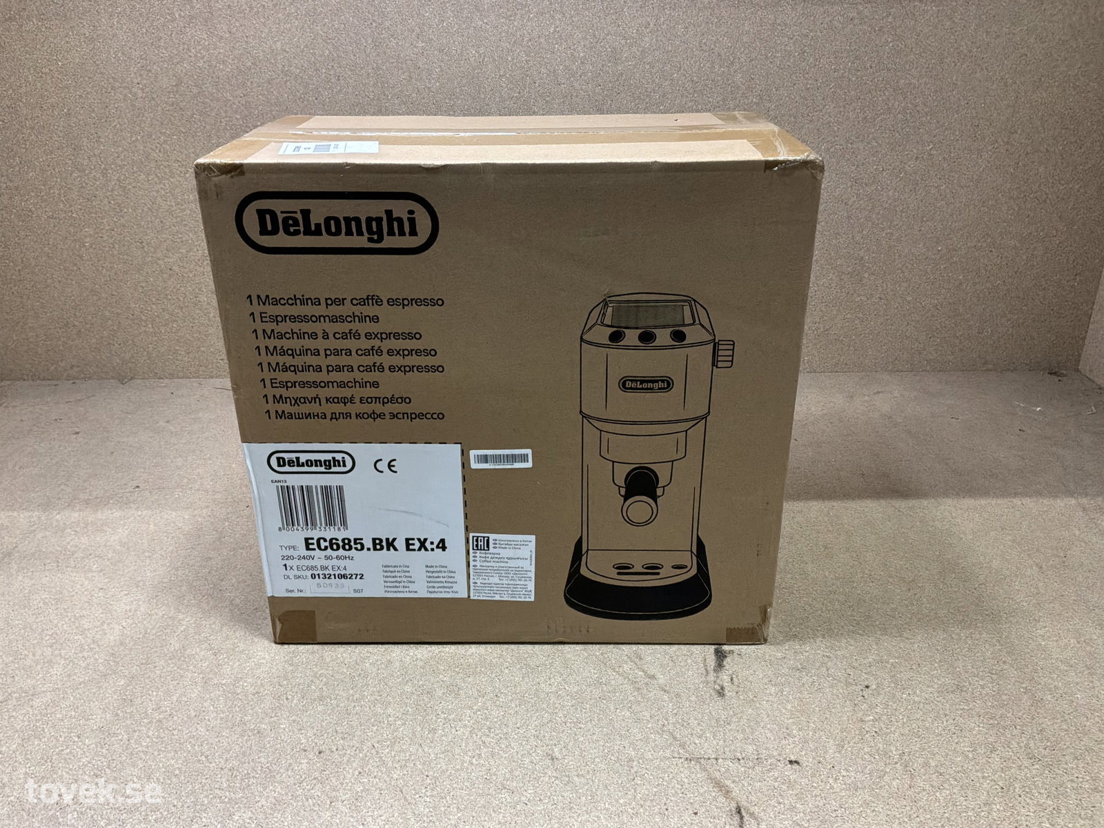 Espressomaskin, DeLonghi, EC685.BK på auktion i Ätran hos Toveks Auktioner