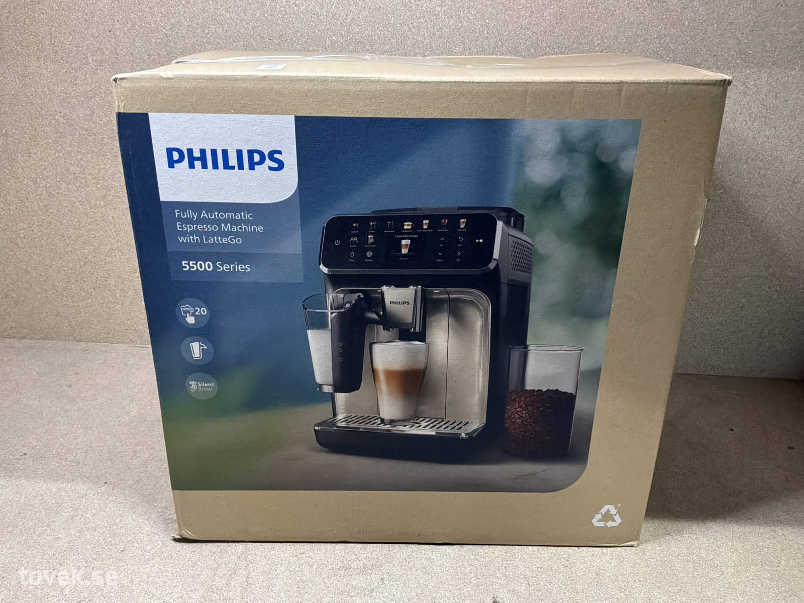 Espressomaskin, Philips, 5500 Series LatteGo, EP5547/90 på auktion i Ätran hos Toveks Auktioner