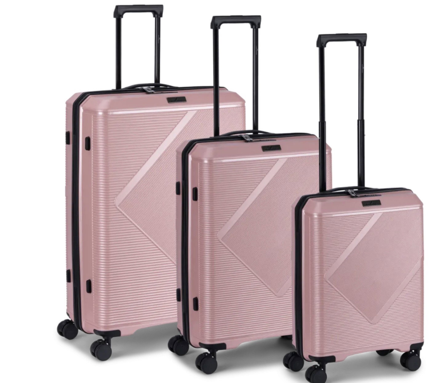 Resväskor 3-pack rosa, märke: North Pioneer på auktion i Tuna Hästberg, Idkerberget hos Toveks Auktioner