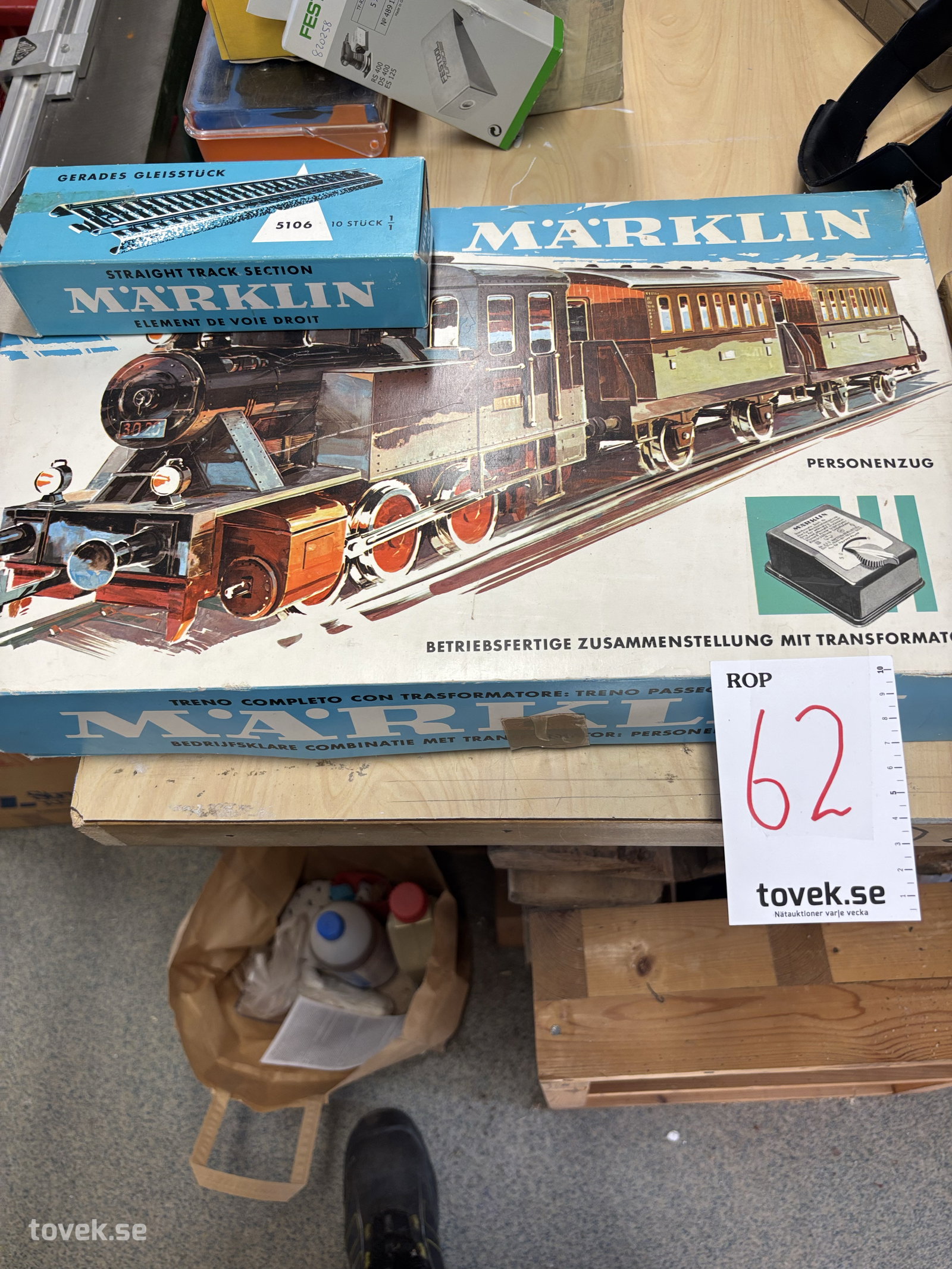 Tågbana Märklin på auktion i Sundsvall hos Toveks Auktioner