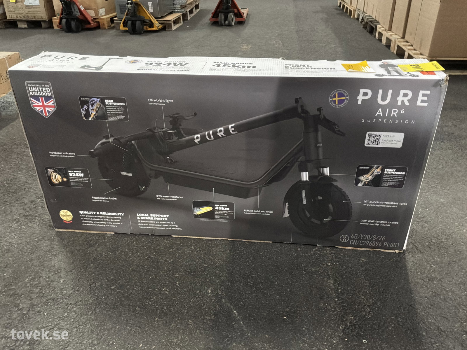 Elsparkcykel Pure Air 6 Suspension på auktion i Ätran hos Toveks Auktioner
