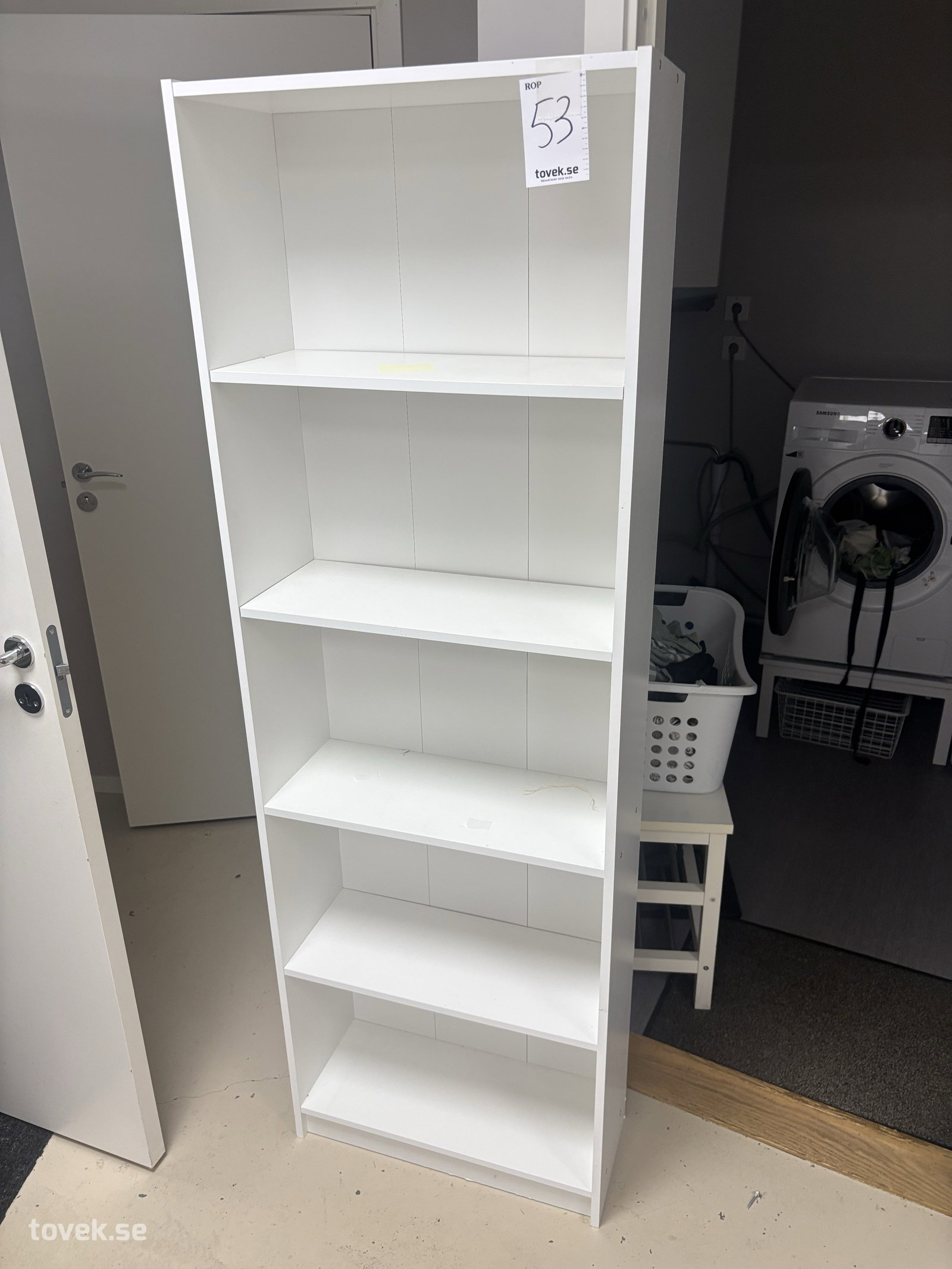 Hylla 60x25, höjd 180 cm på auktion i Varberg hos Toveks Auktioner