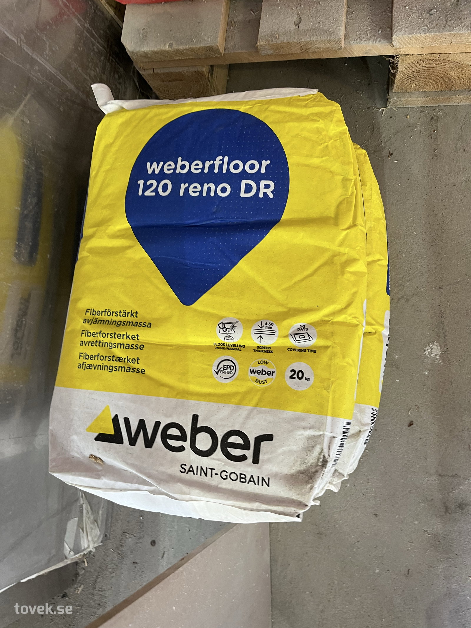 2st säckar weber Weberfloor 120 Reno DR på auktion i Östersund hos Toveks Auktioner