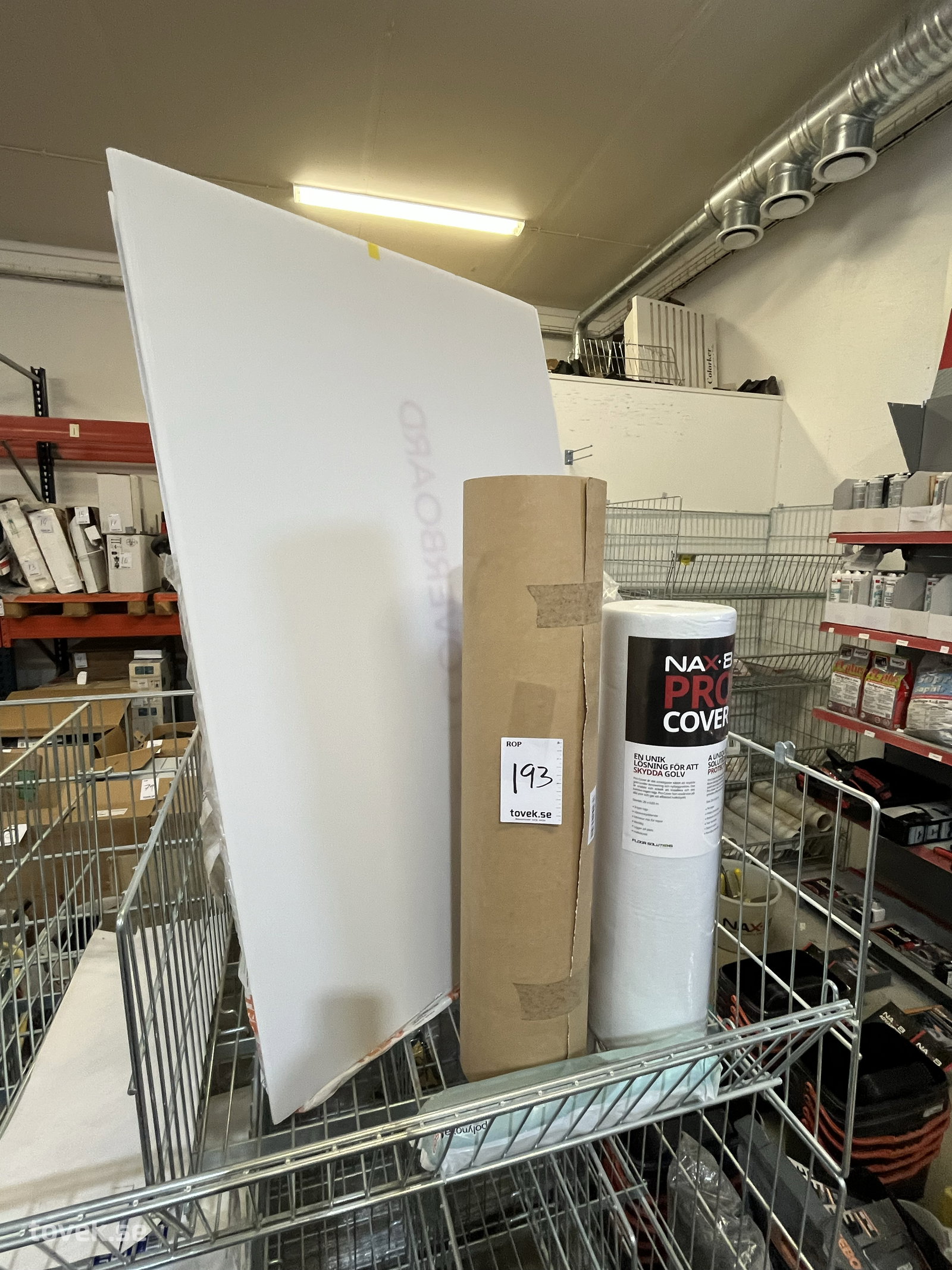 6st Tebo Coverboard skyddsplast, skyddsmatta, mjölkpapp och täckplast på auktion i Östersund hos Toveks Auktioner