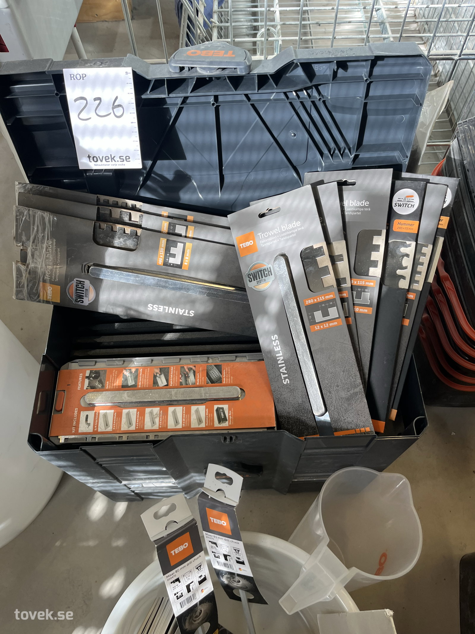 TEBO Systainer set Switch fästkamsset med utbytbara blad för platssättning på auktion i Östersund hos Toveks Auktioner