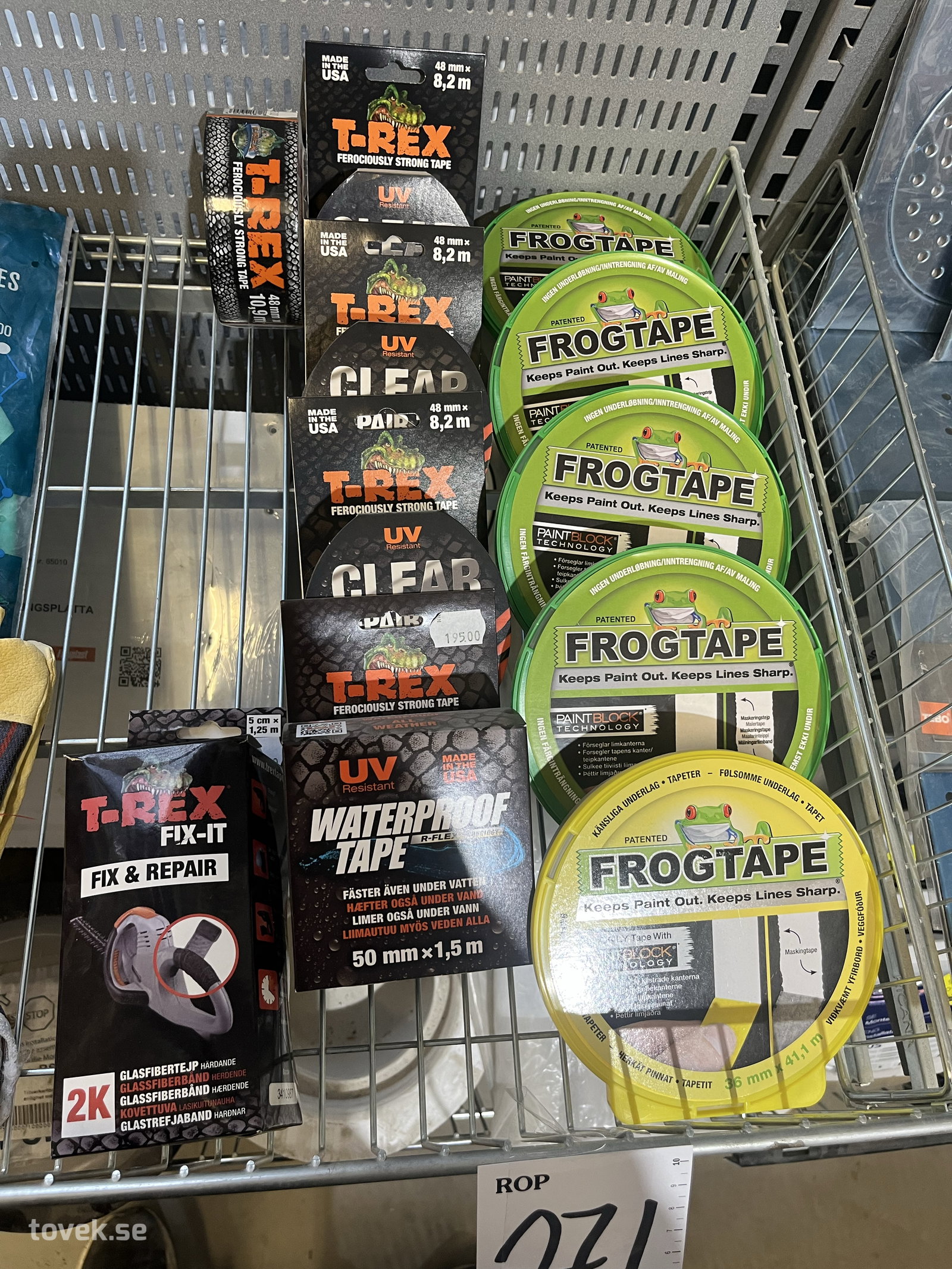 T-Rex specialtejp och FrogTape maskeringstejp på auktion i Östersund hos Toveks Auktioner