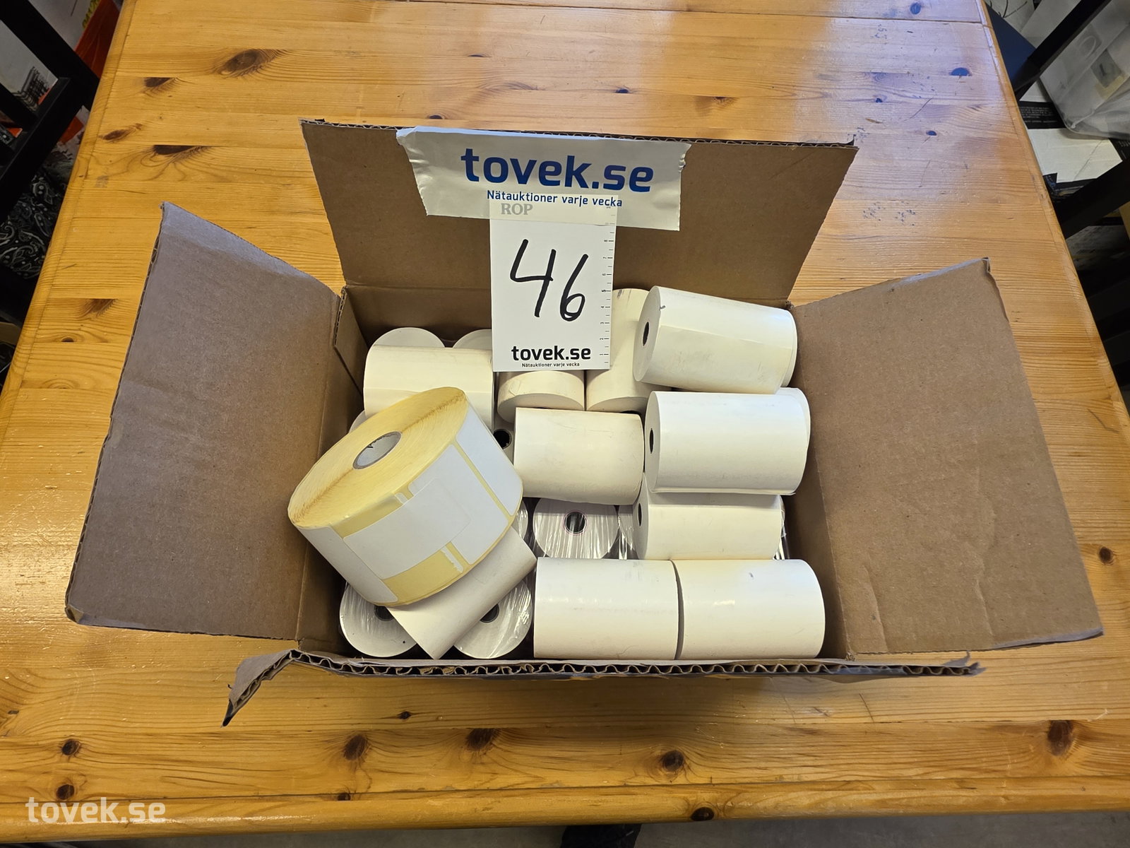 Diverse Kvitto / Etikettrullar på auktion i Fagersta hos Toveks Auktioner