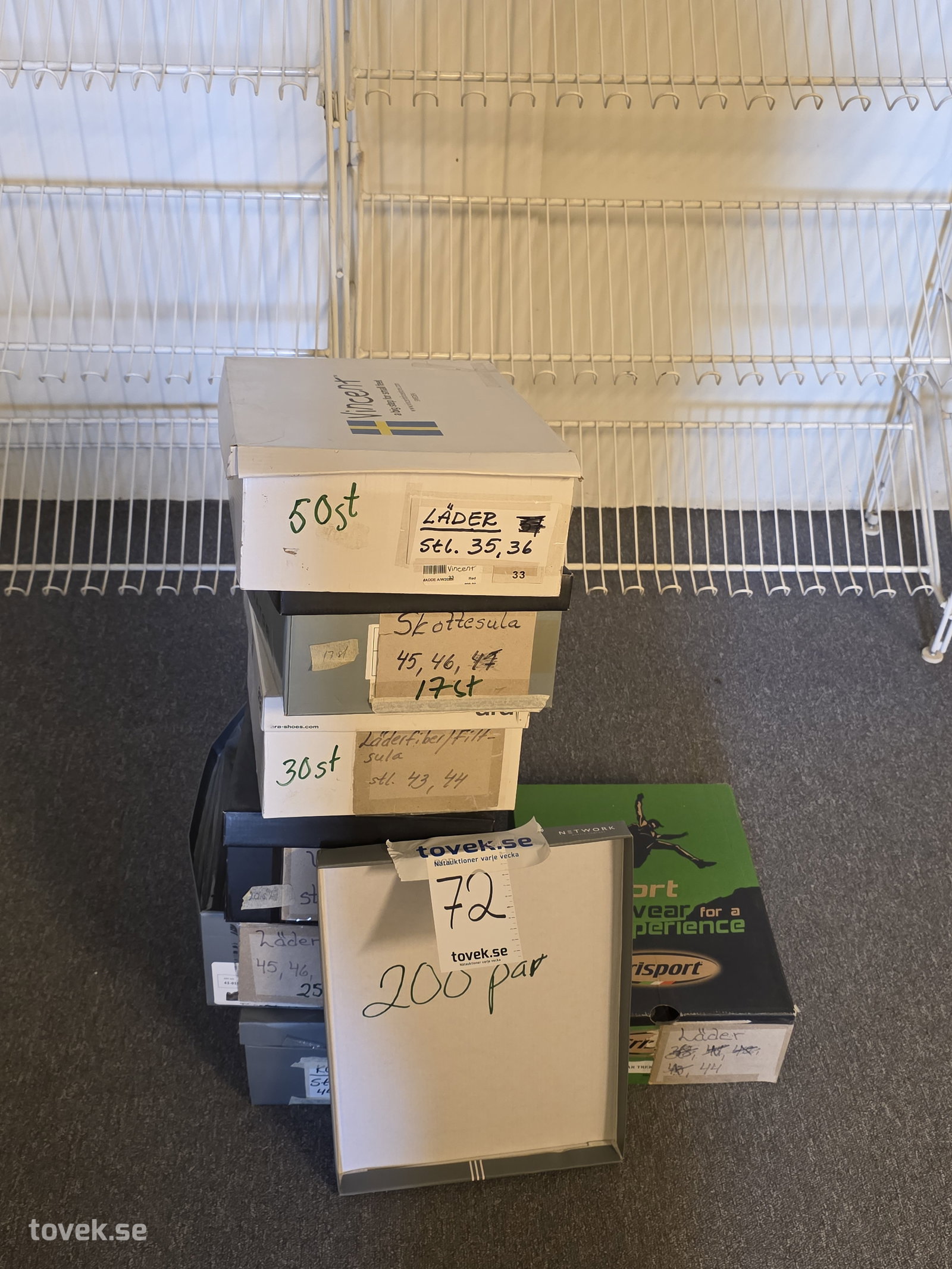 Parti med sulor, ca 200 st på auktion i Filipstad hos Toveks Auktioner