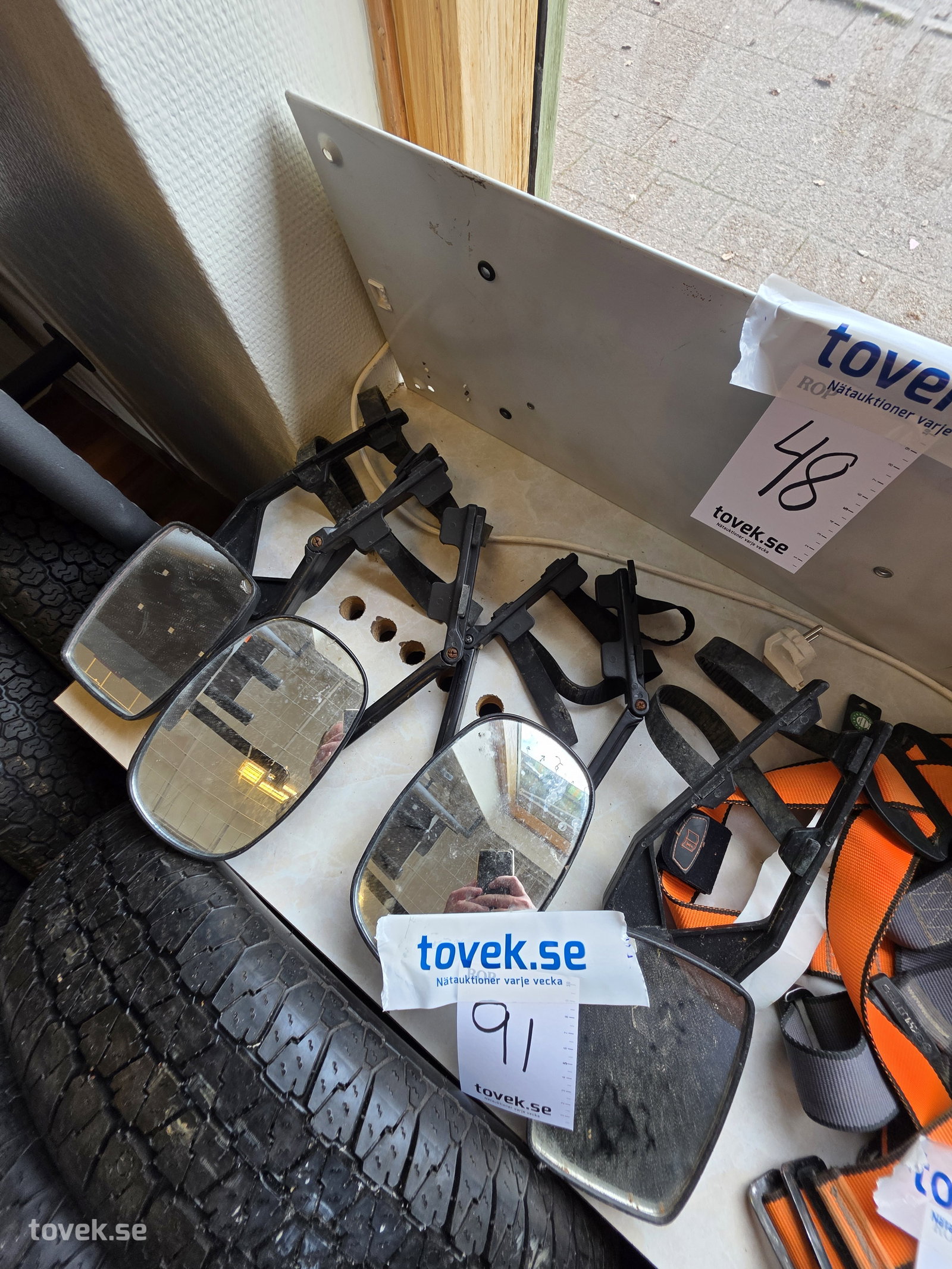 2 par backspeglar för husvagn på auktion i Filipstad hos Toveks Auktioner