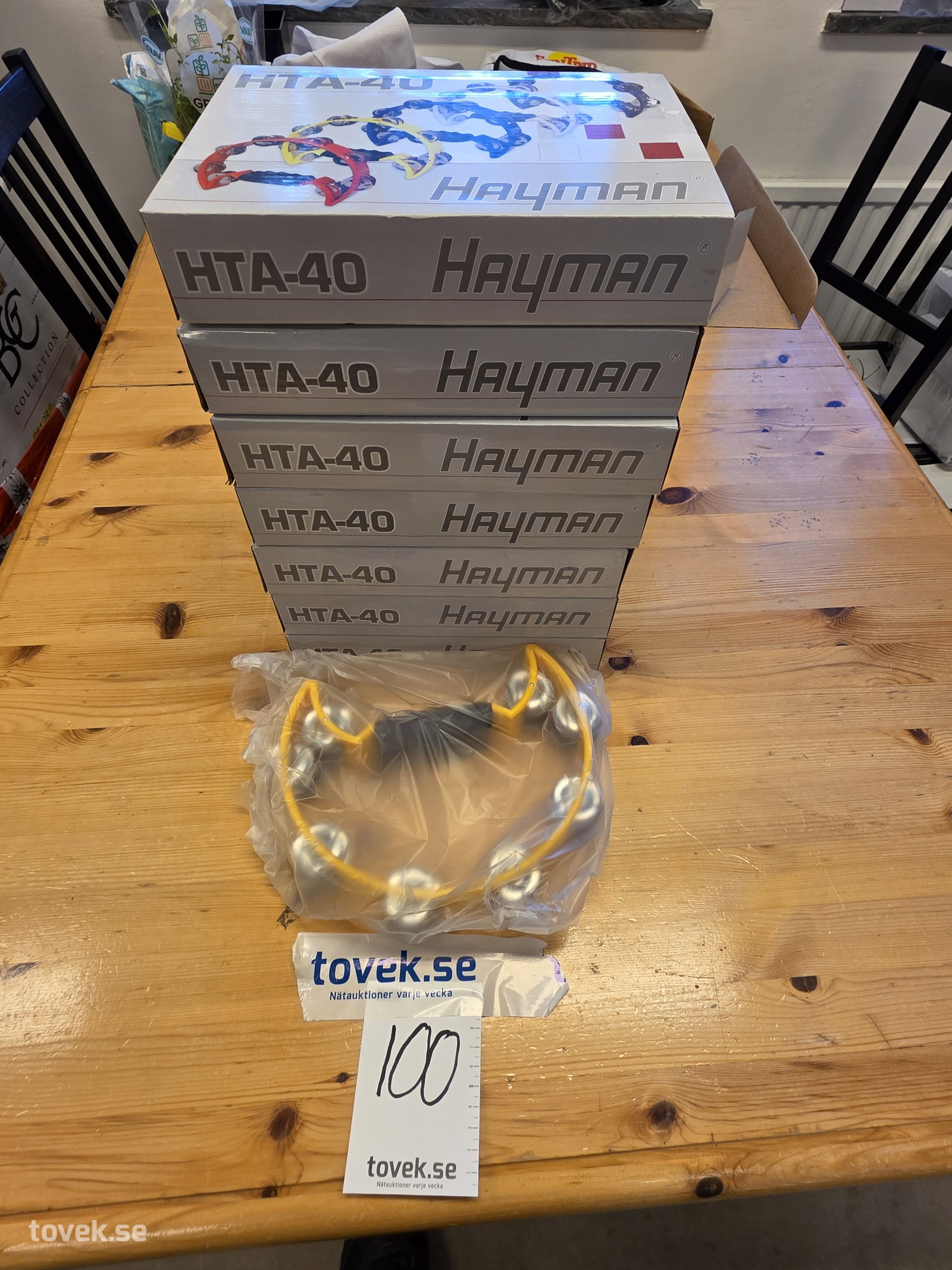 Tamburiner 7 st på auktion i Fagersta hos Toveks Auktioner