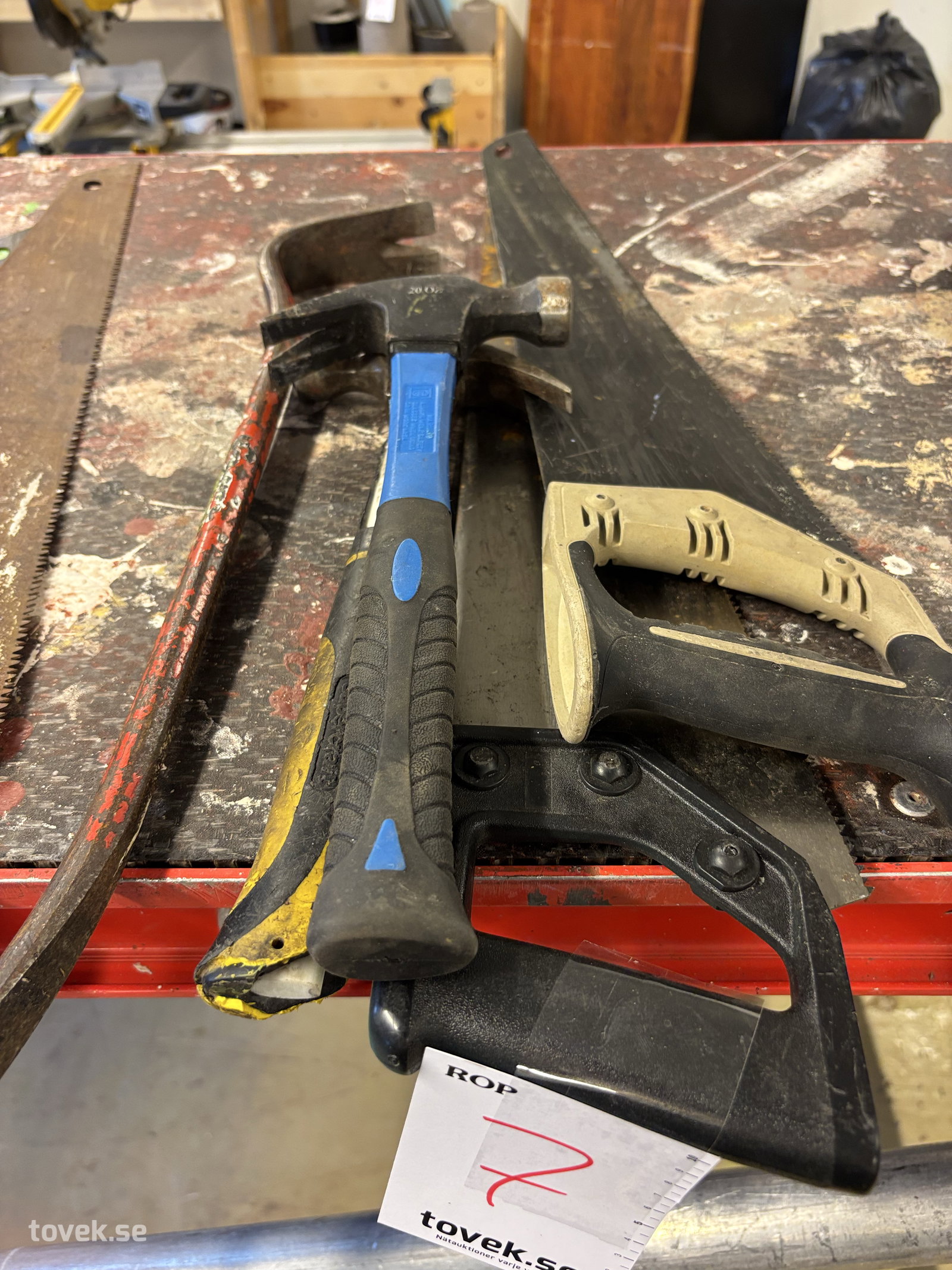 Hammare mm på auktion i Söderhamn hos Toveks Auktioner