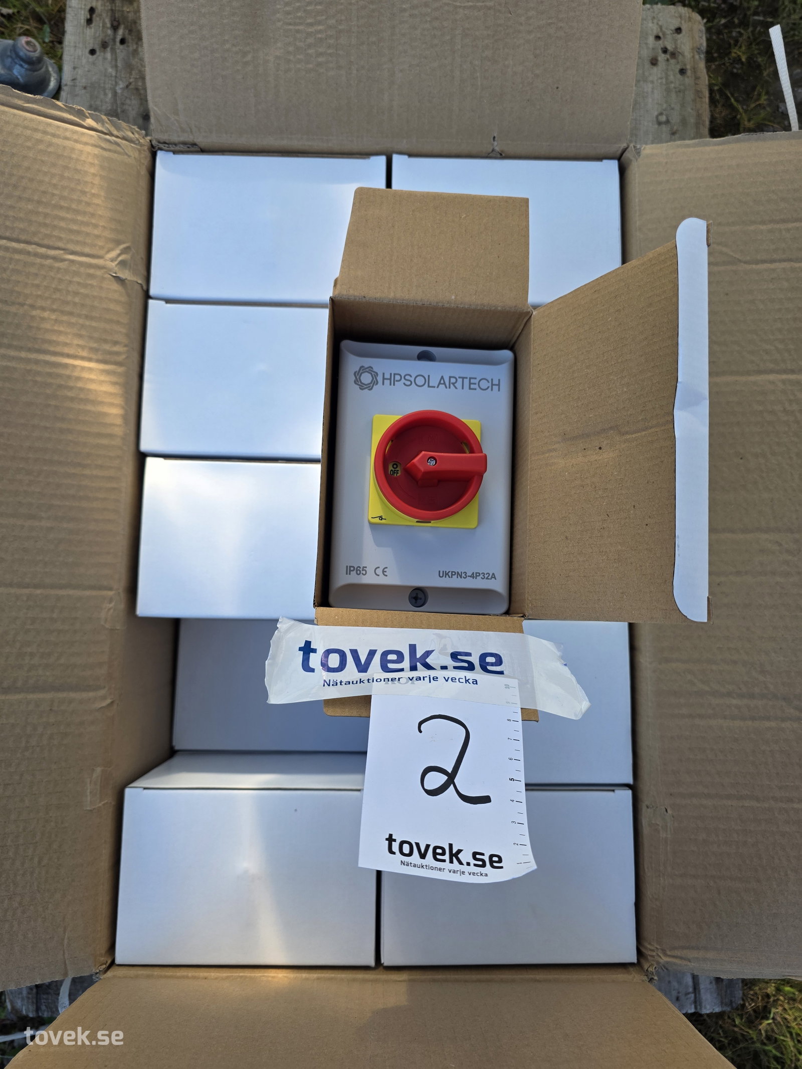 Säkerhetsbrytare HP Solartech 20st på auktion i Hammarö hos Toveks Auktioner