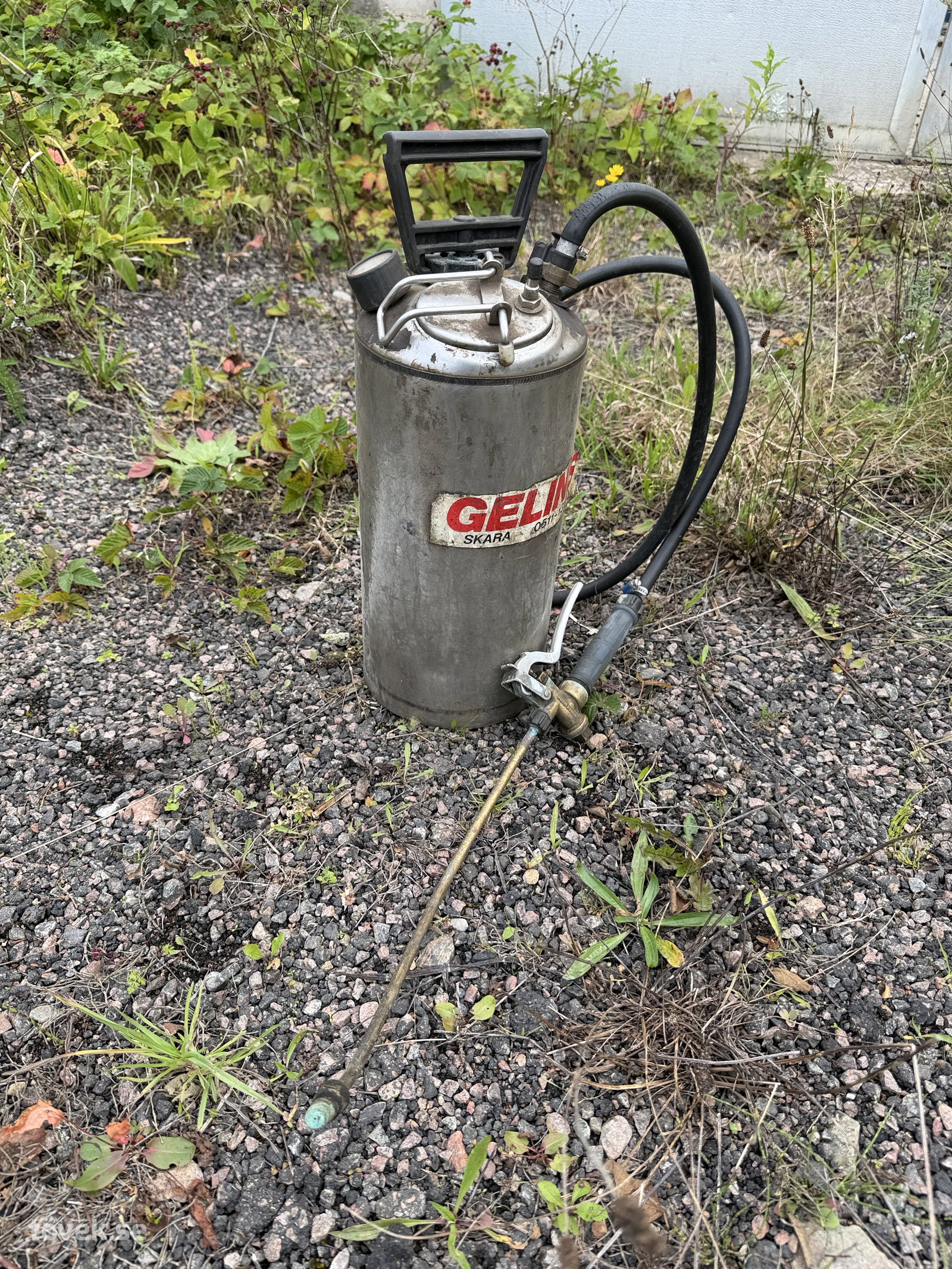 Avfettningsspruta, rostfri på auktion i Höganäs hos Toveks Auktioner