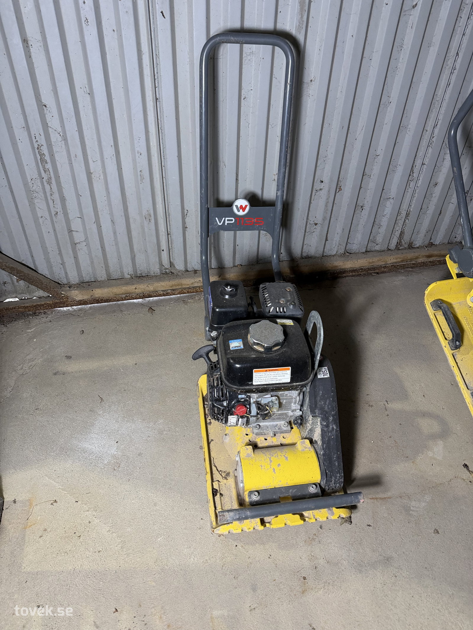 Markvibrator Wacker Neuson VP1135A. Sparsamt använd