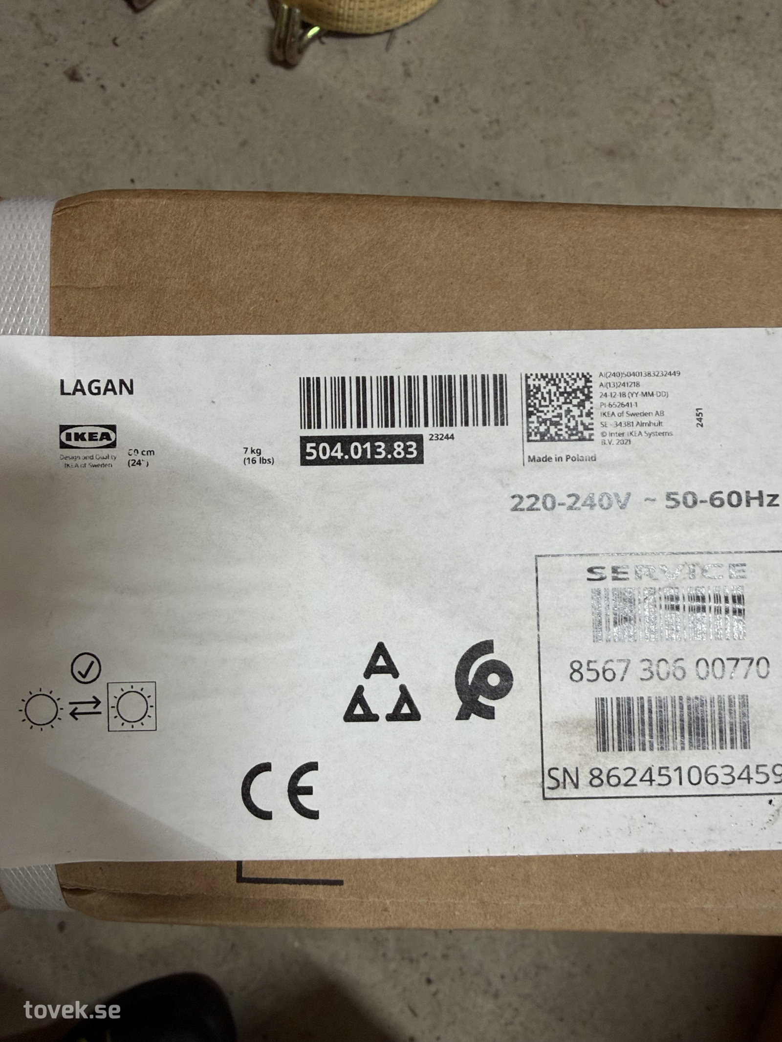 Köksfläkt IKEA LAGAN, vit, 60 cm
