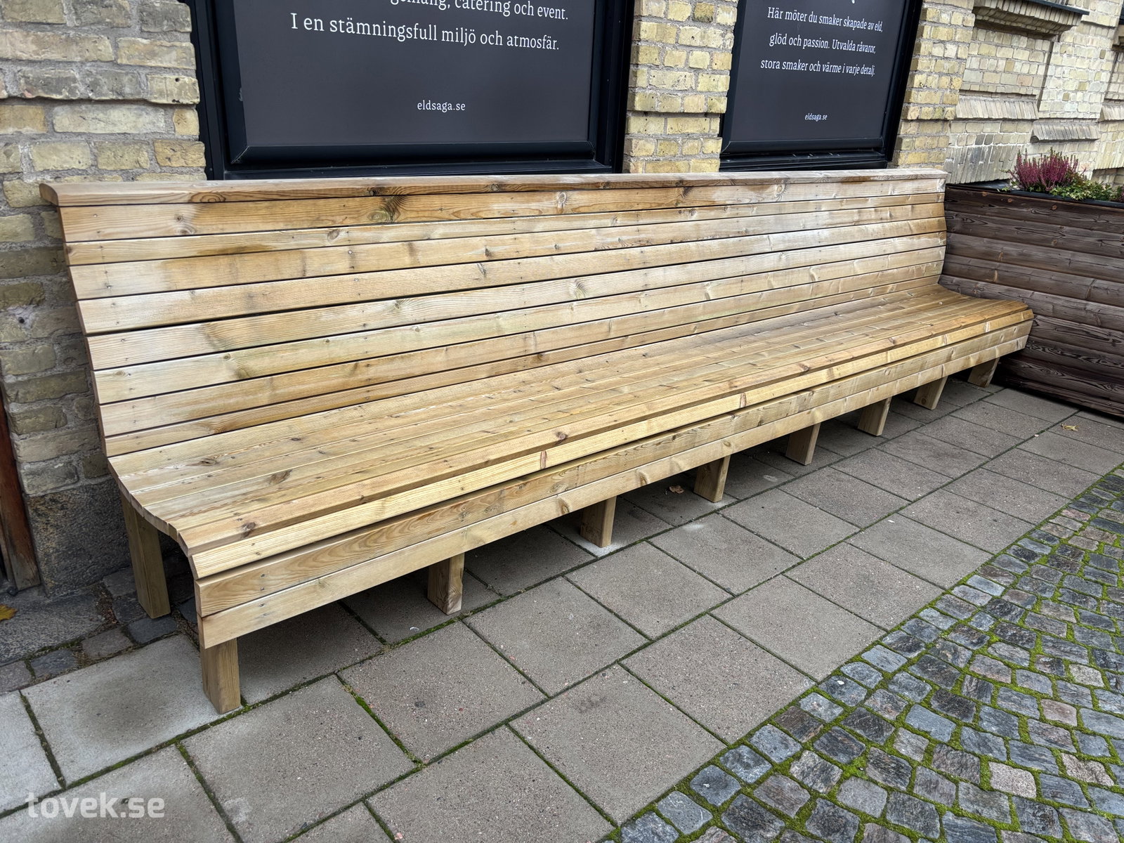 Träsoffa, ca 410cm